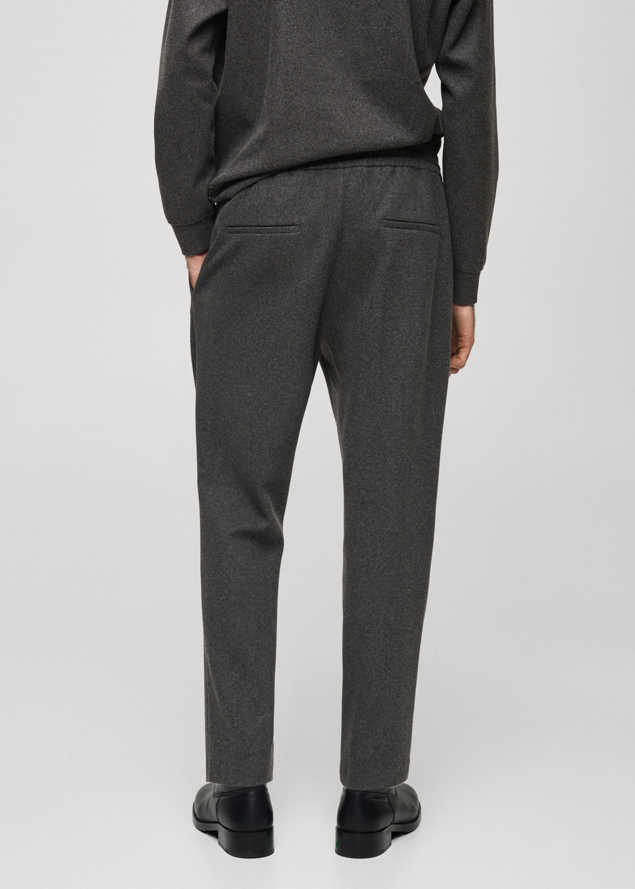 法兰绒抽绳慢跑裤 - null