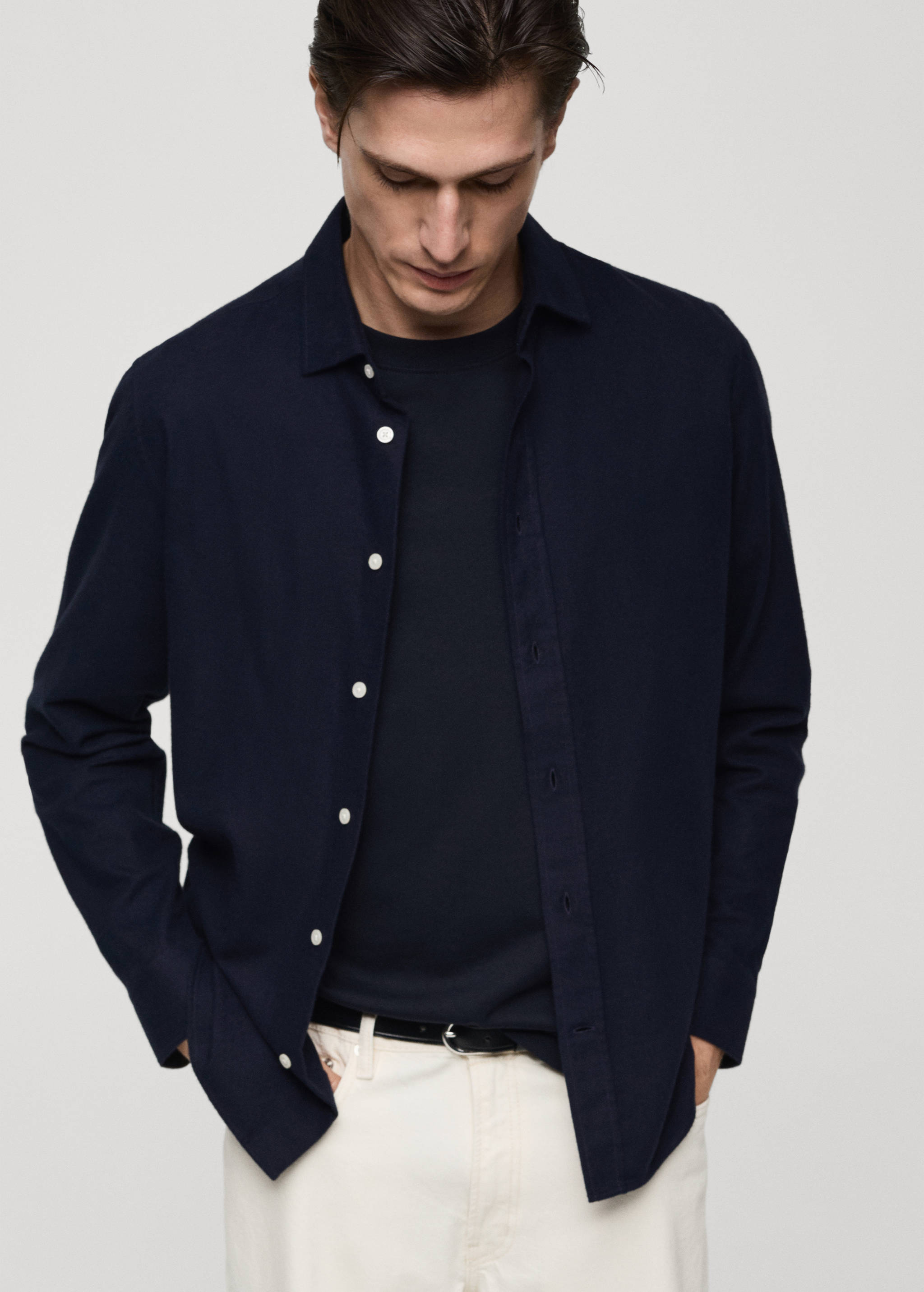 Chemise 100 % coton flanelle regular-fit - Détail de l'article 2