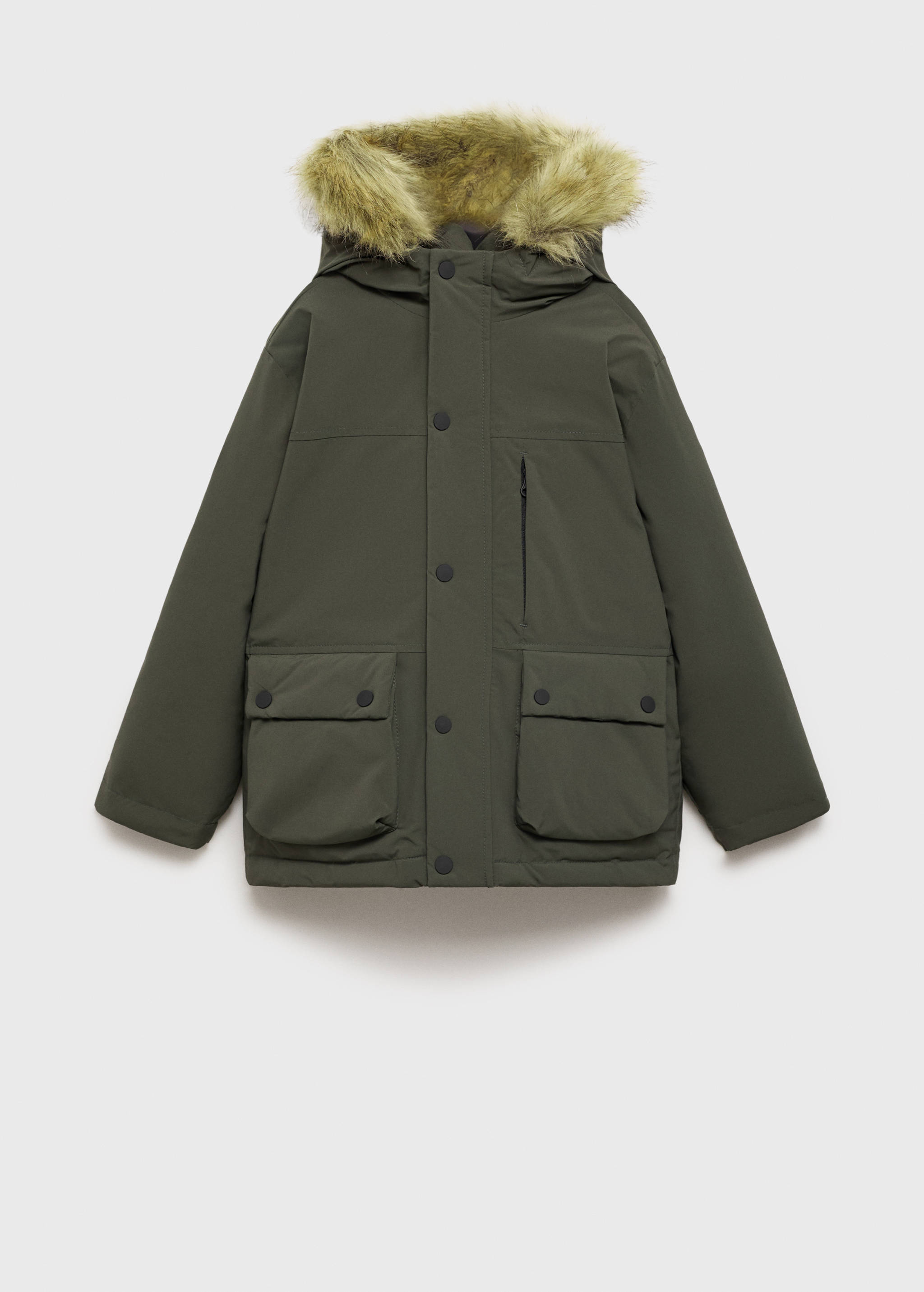 Anorak à capuche imitation fourrure - Article sans modèle