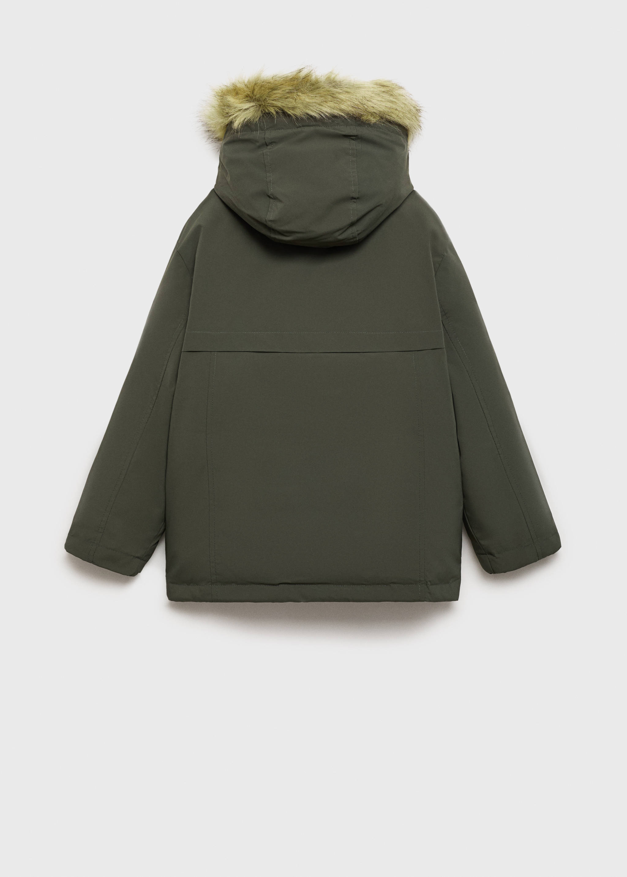 Anorak à capuche imitation fourrure - Verso de l’article