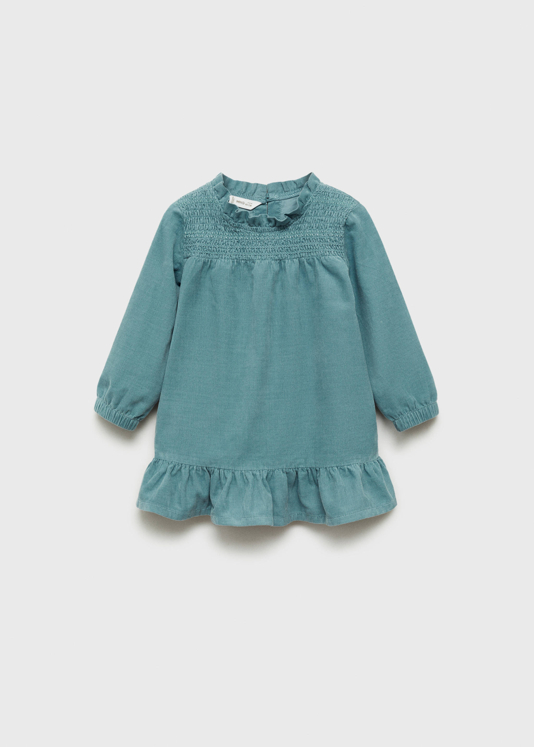 Ruffled corduroy dress - Article without model