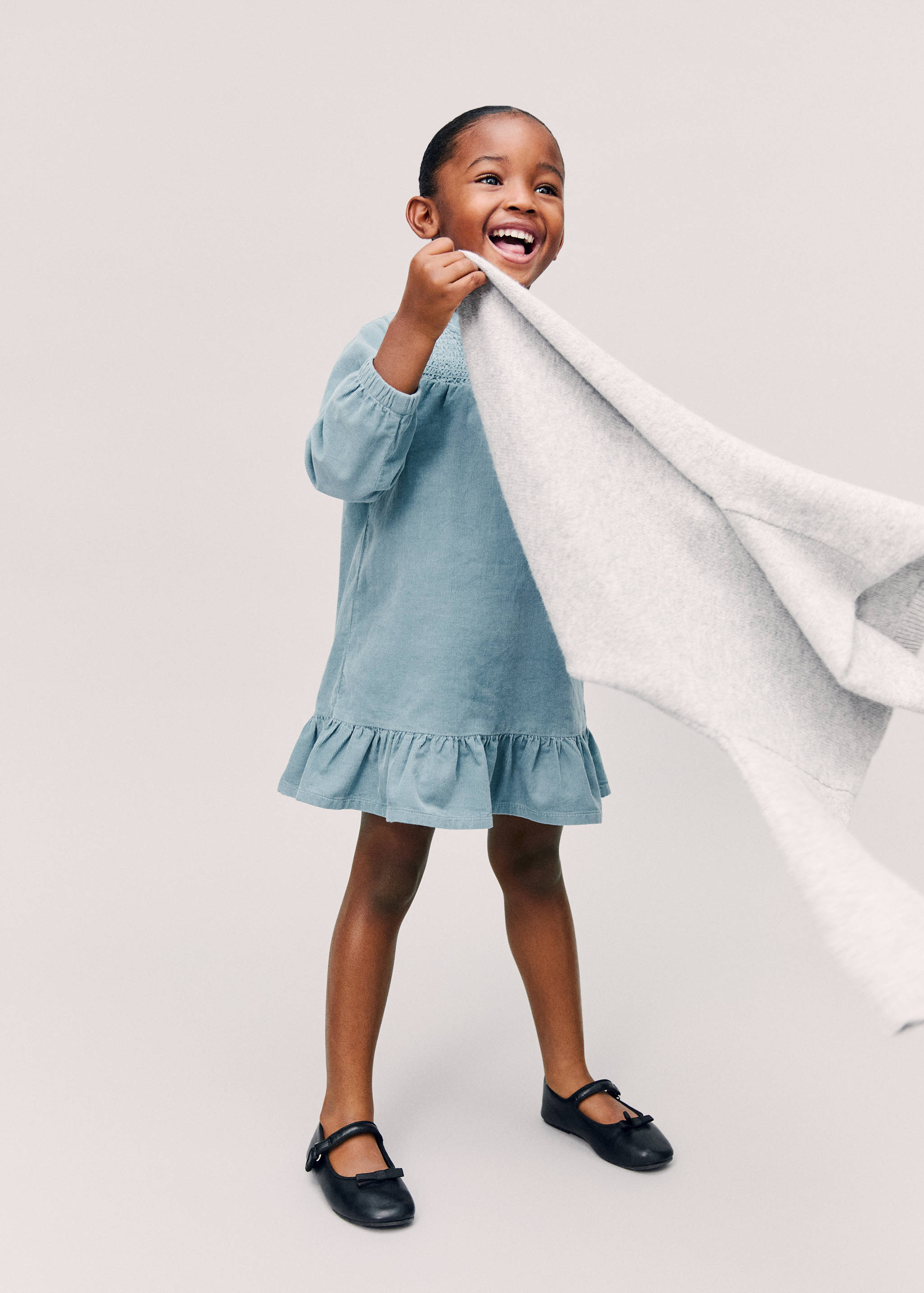 Ruffled corduroy dress - Details of the article 5