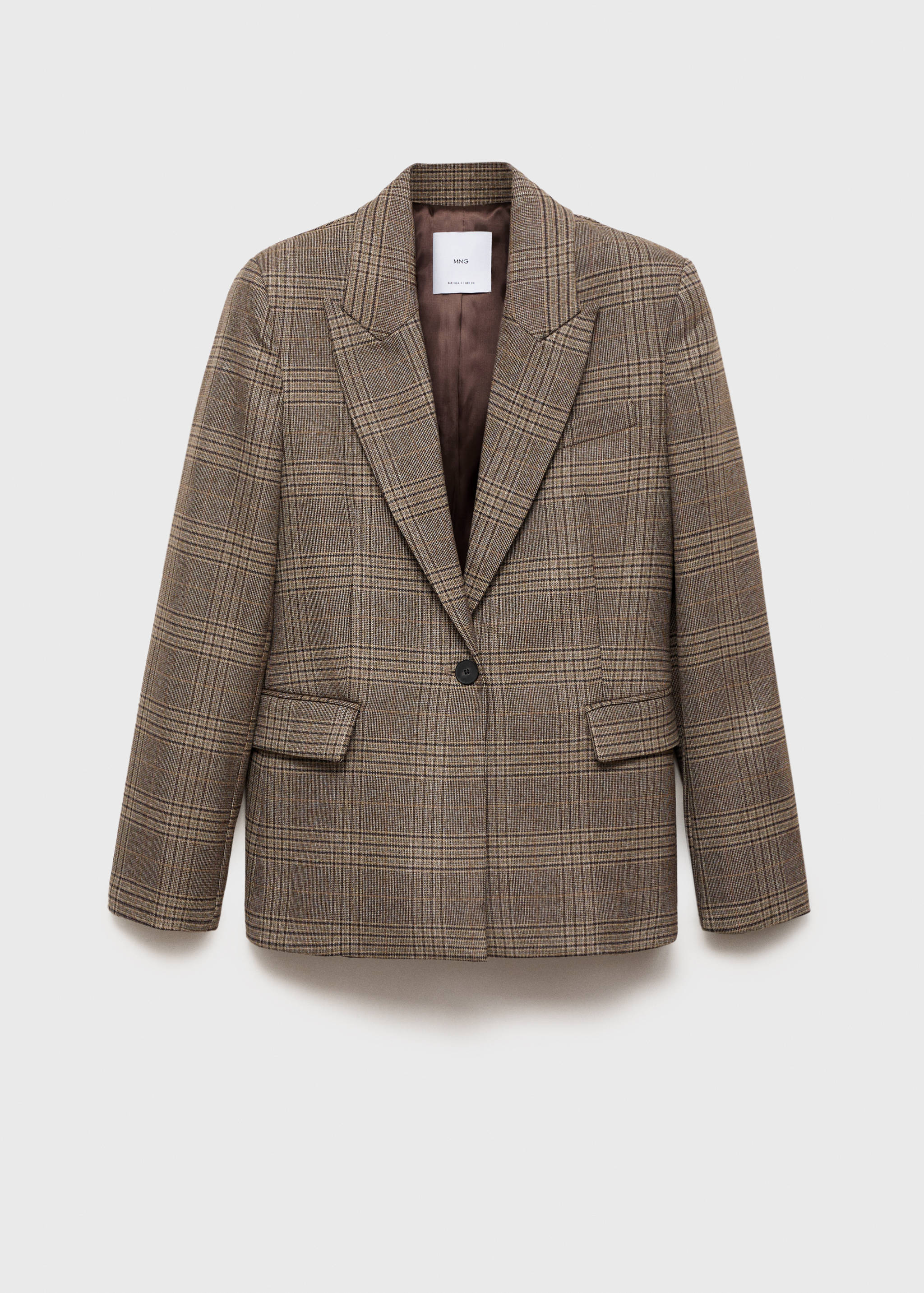 Straight-fit check jacket - Article without model