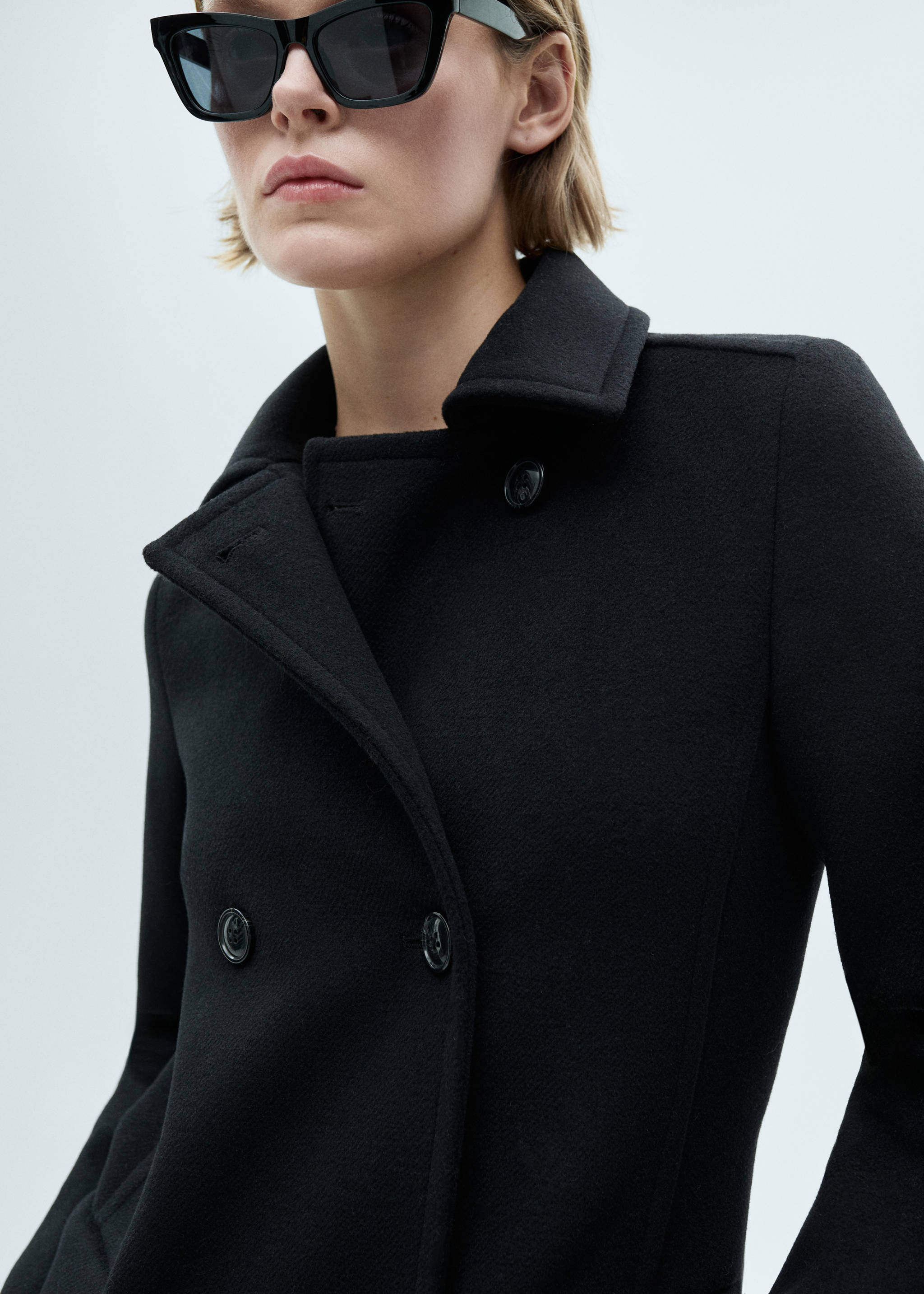 Double-breasted wool blend coat - Details of the article 6