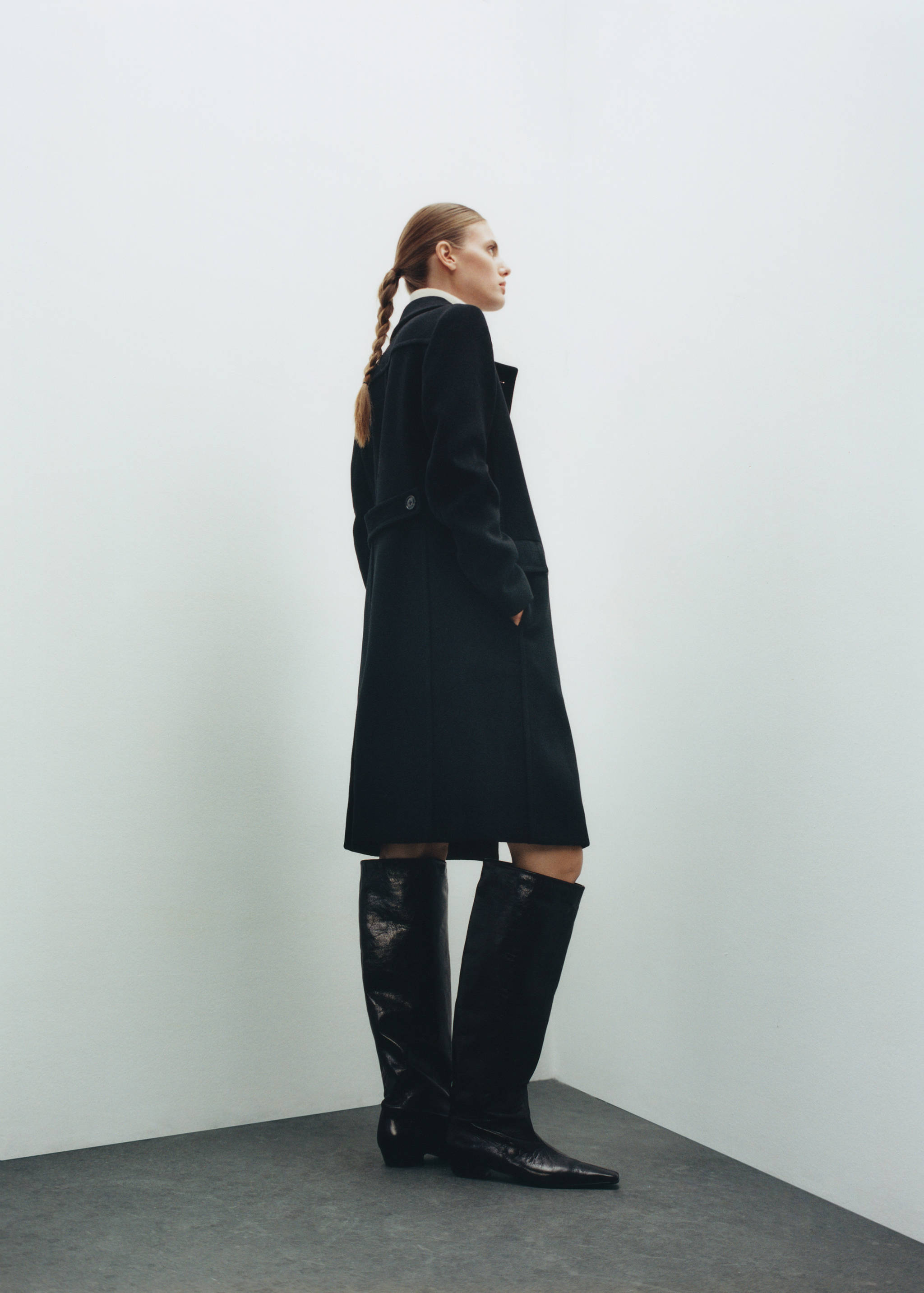 Double-breasted wool blend coat - Details of the article 7