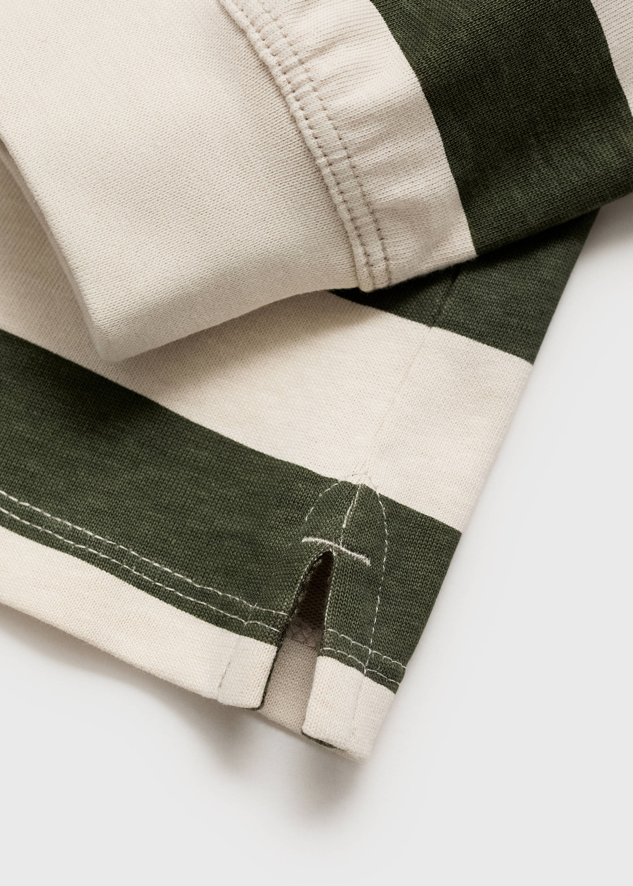 Striped cotton polo shirt - Details of the article 0