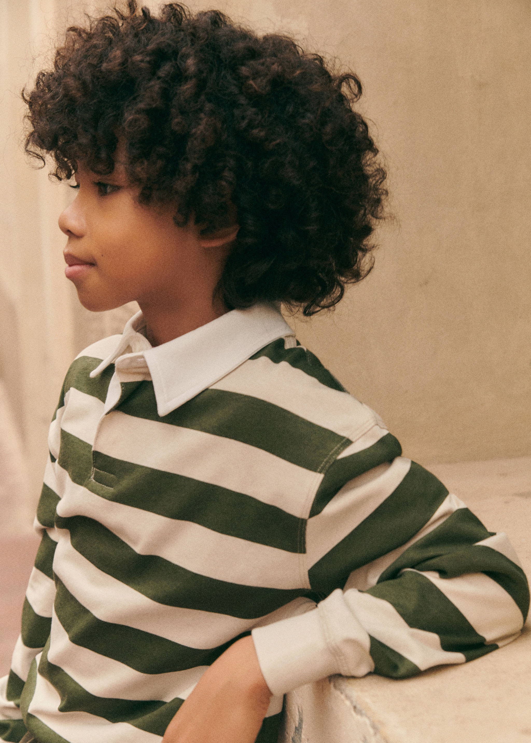 Striped cotton polo shirt - Details of the article 5