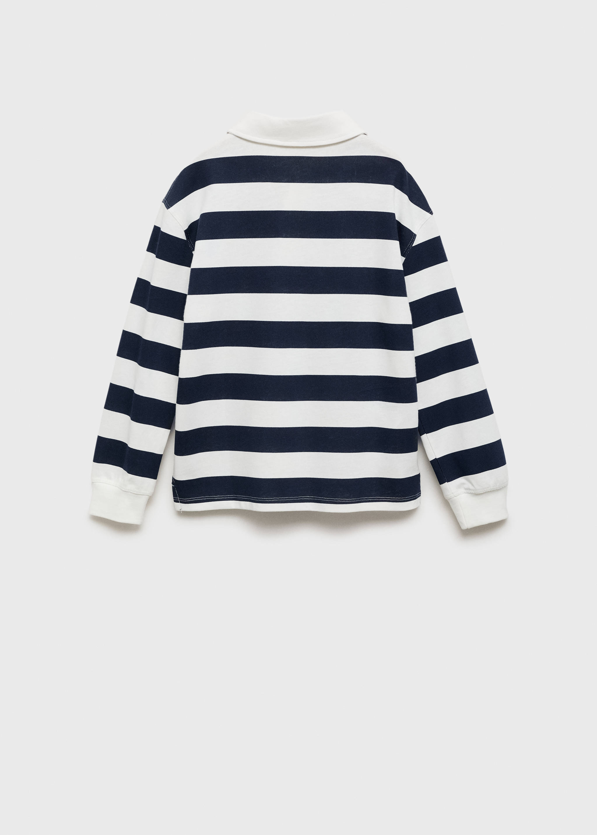 Striped cotton polo shirt - Reverse of the article