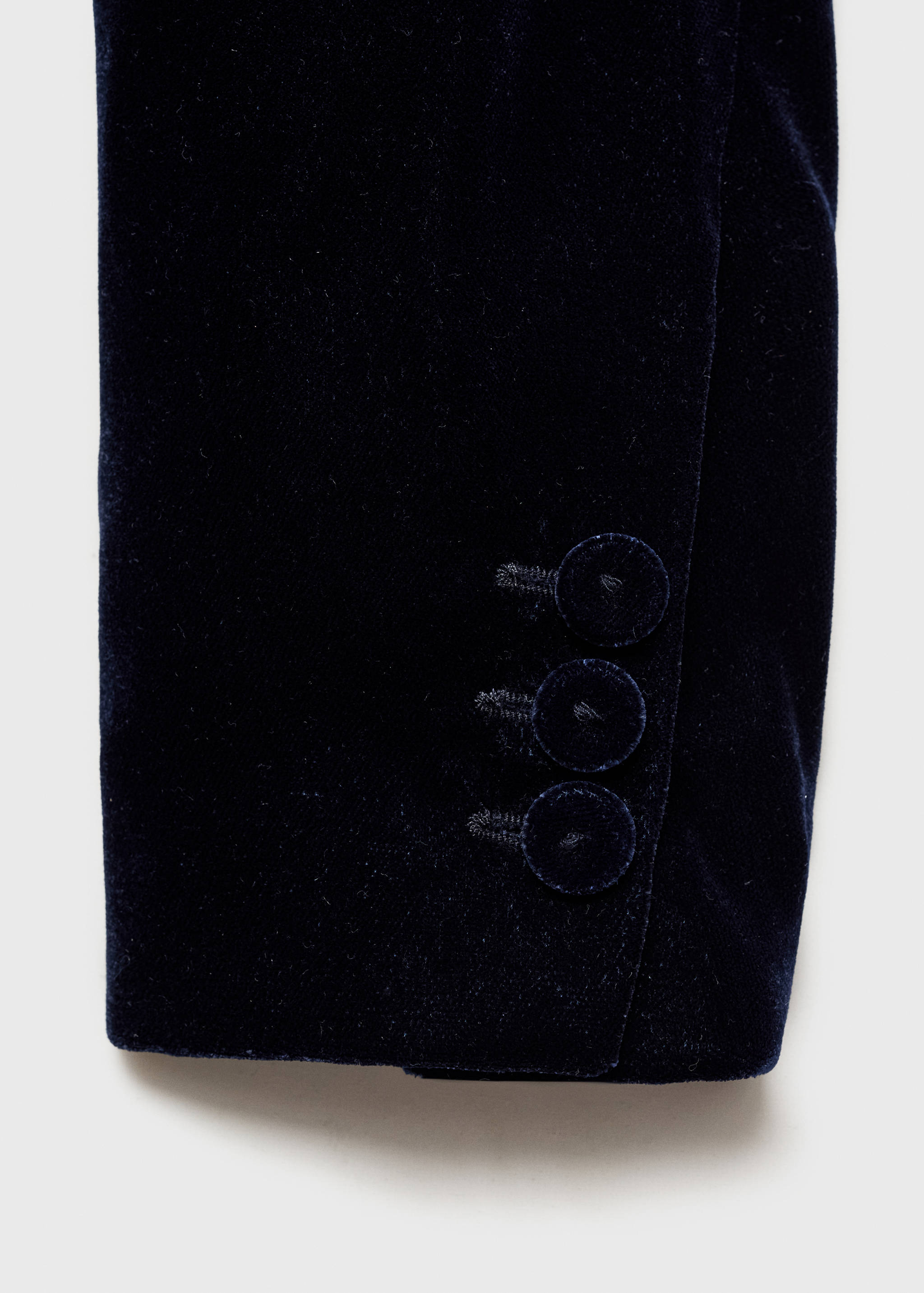 Structured velvet blazer - Details of the article 0