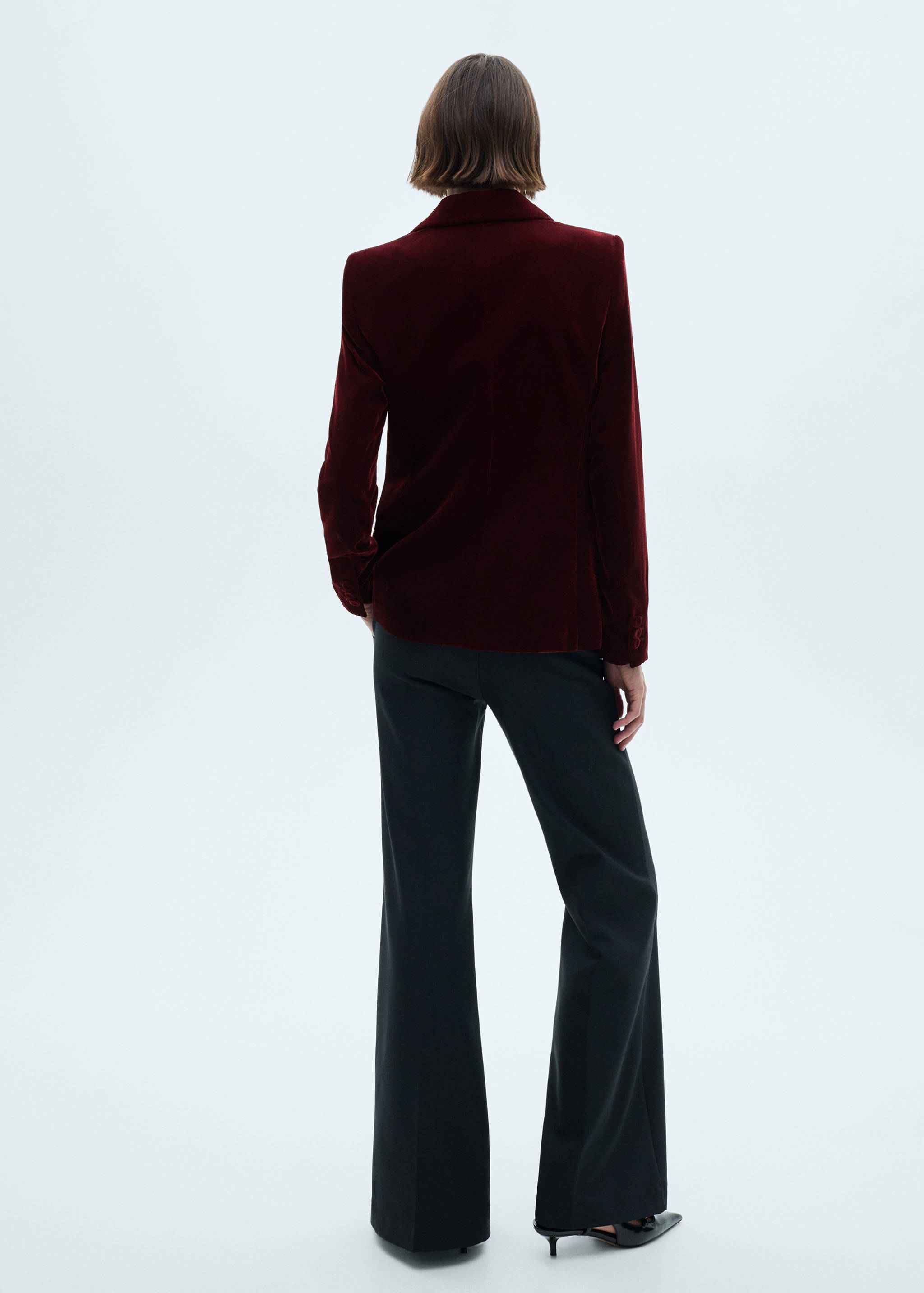 Structured velvet blazer - Reverse of the article