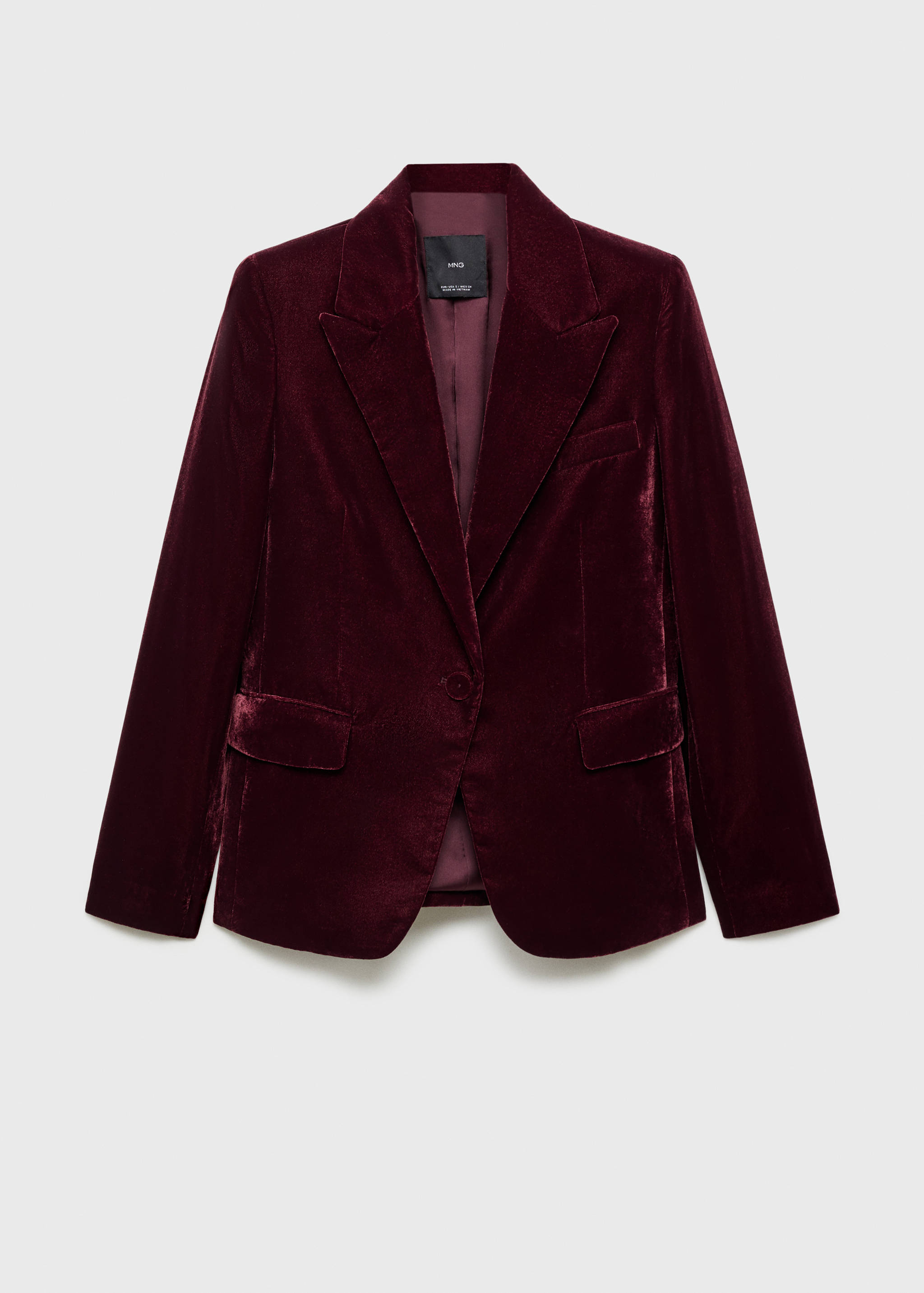 Structured velvet blazer - Article without model