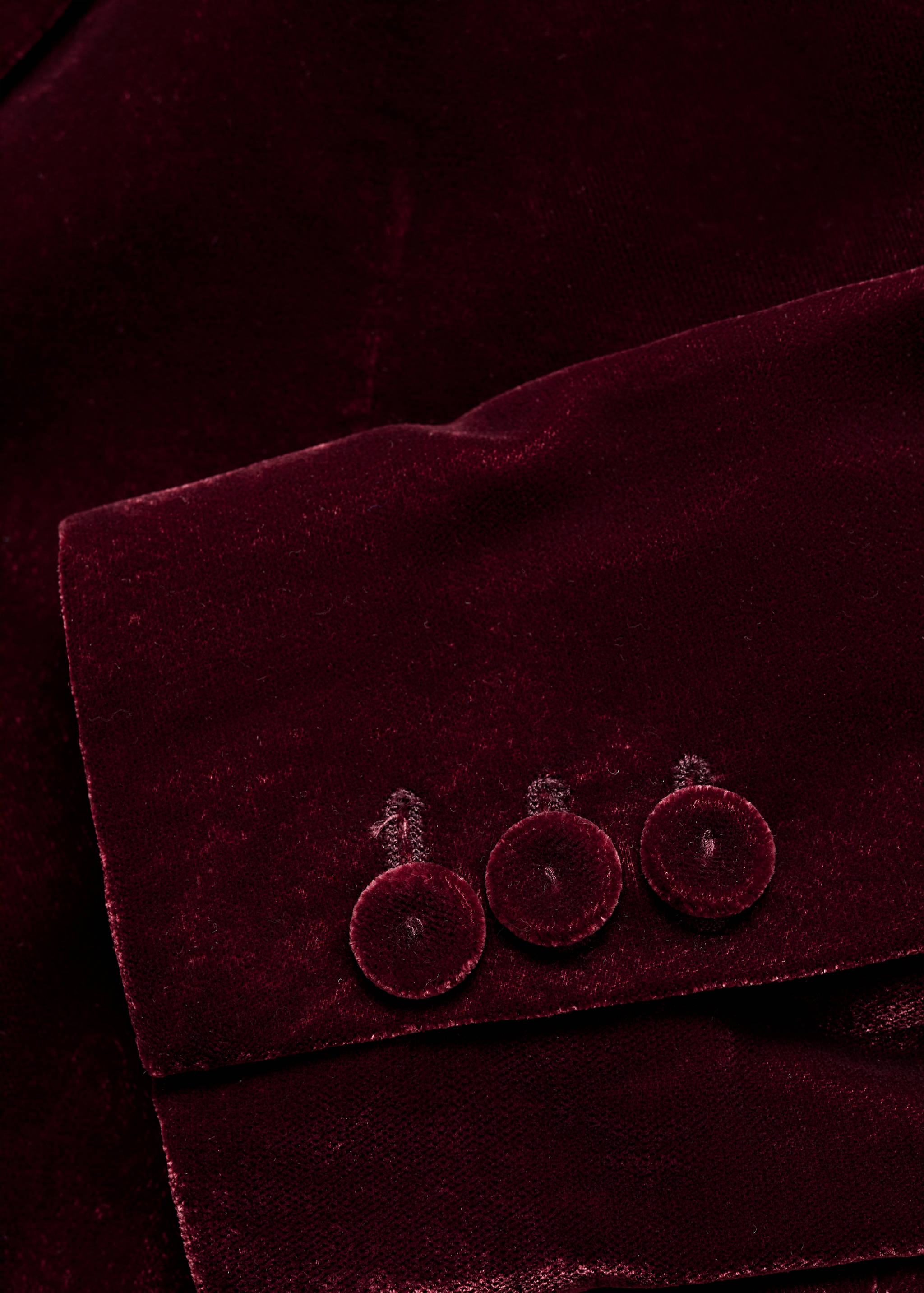 Structured velvet blazer - Details of the article 0