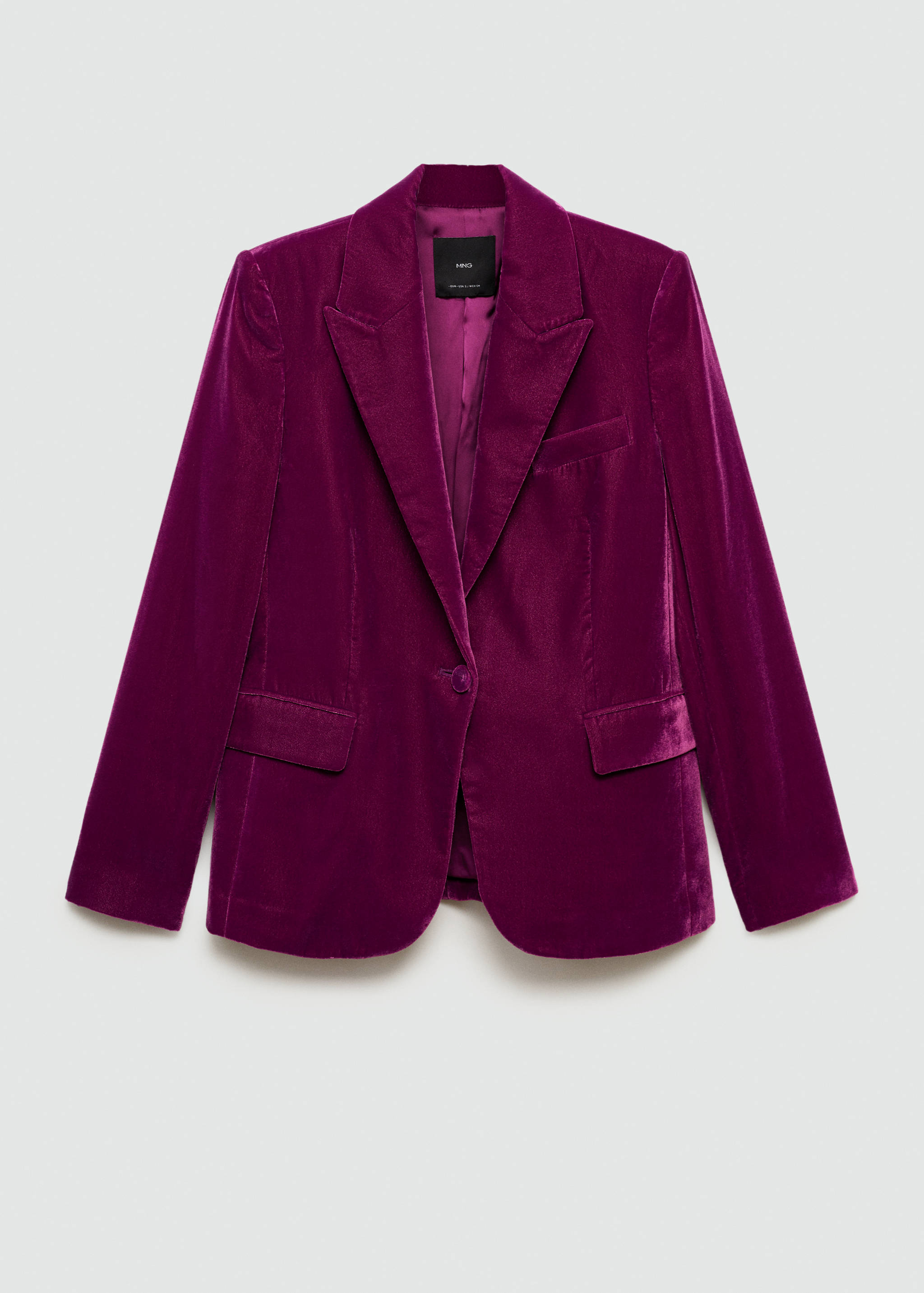 Structured velvet blazer - Article without model