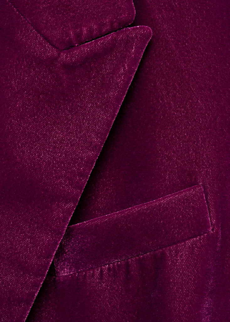 Structured velvet blazer — Fuchsia