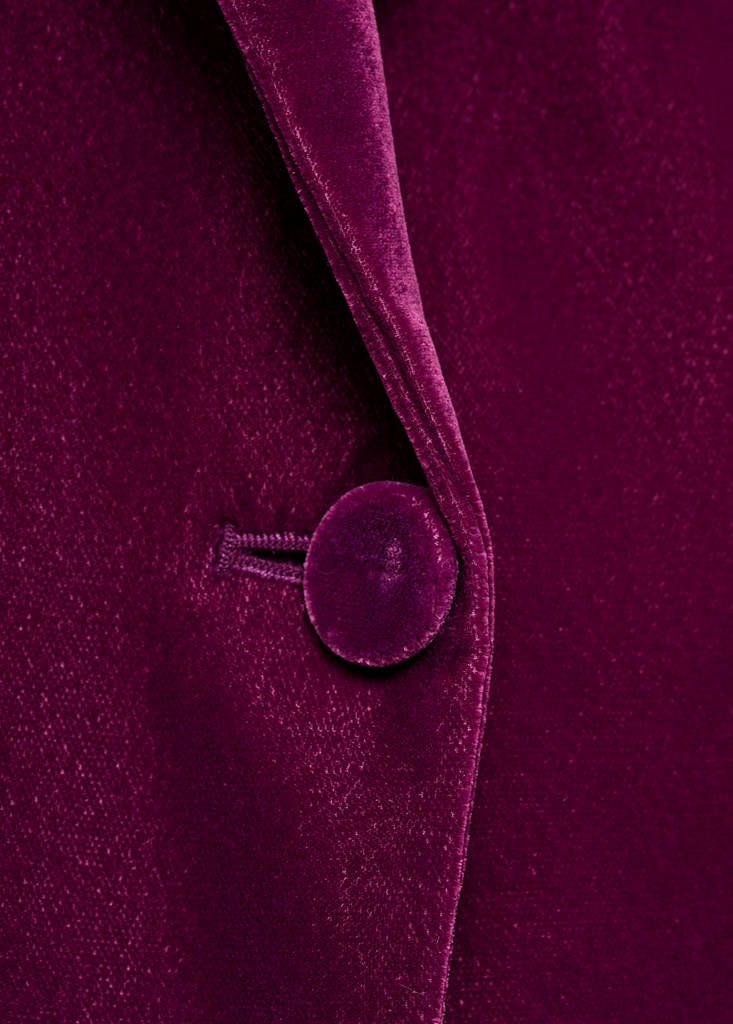 Structured velvet blazer — Fuchsia
