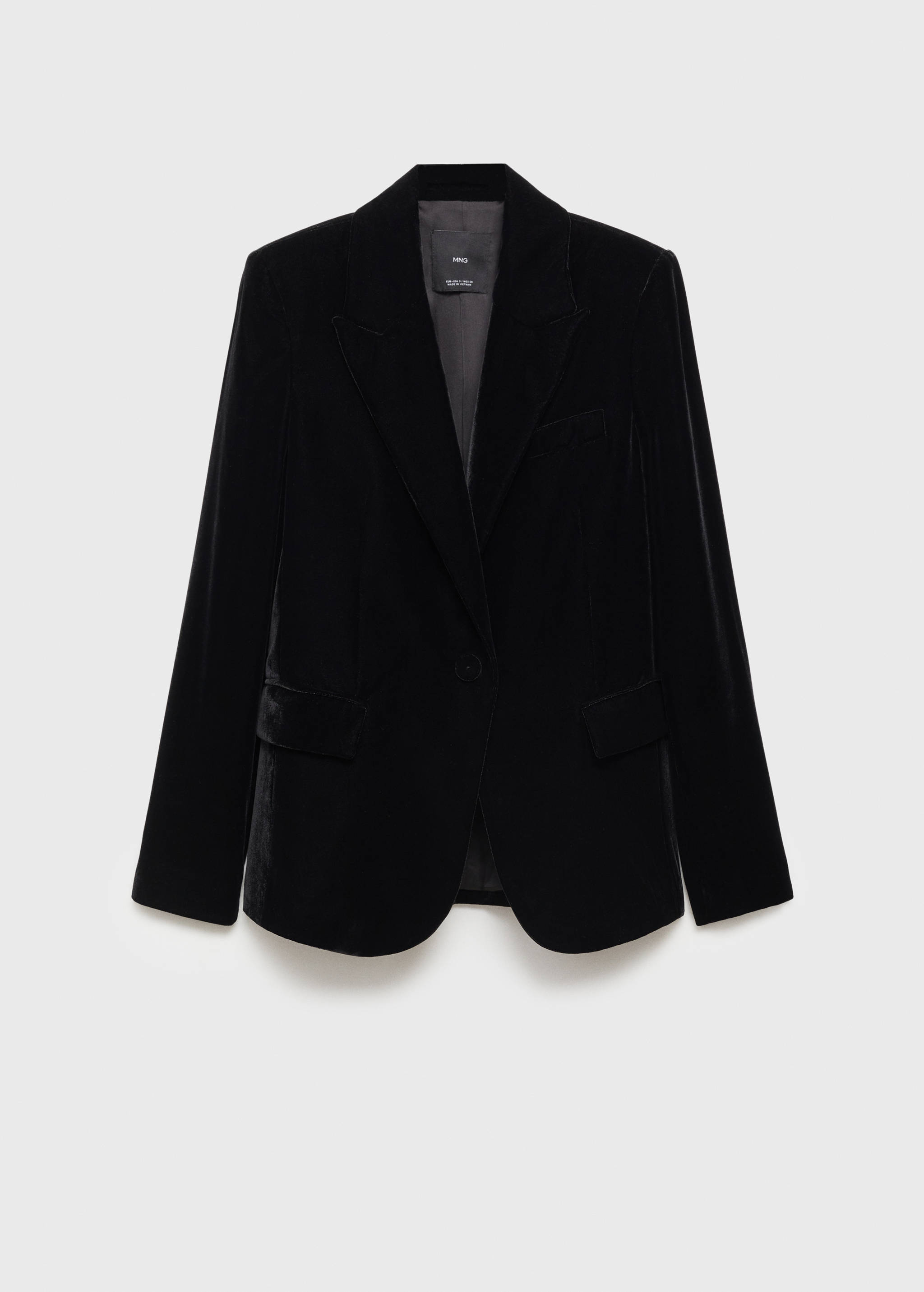Structured velvet blazer - Article without model