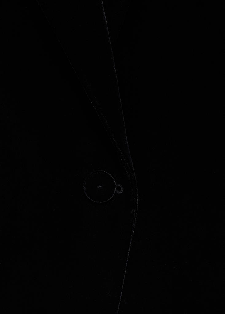 Structured velvet blazer — Black