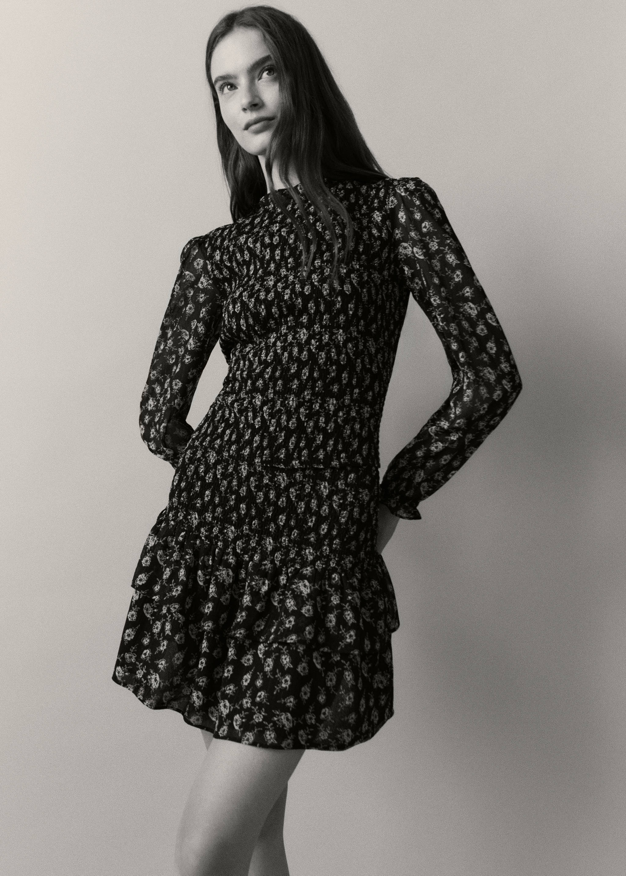 Blouse froncée fleurie - Détail de l'article 5