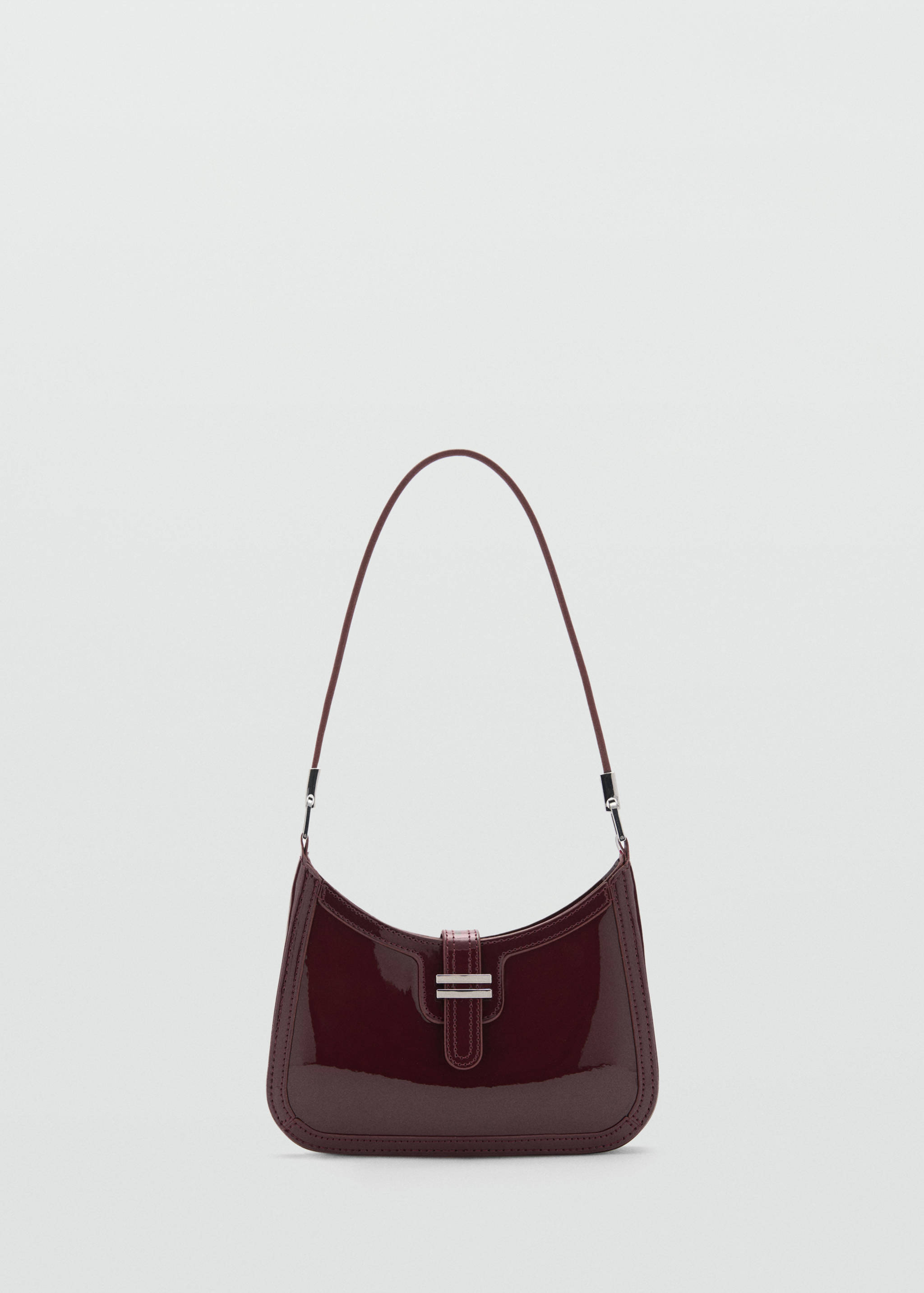 Patent leather-effect shoulder bag - Article without model