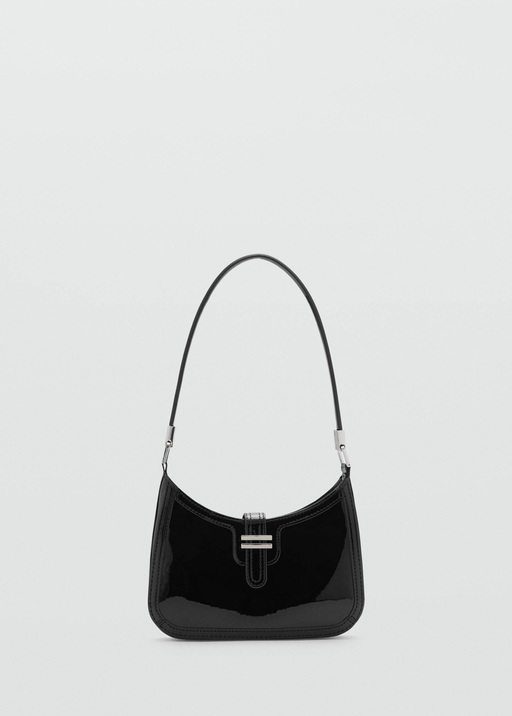 Patent leather-effect shoulder bag - Article without model