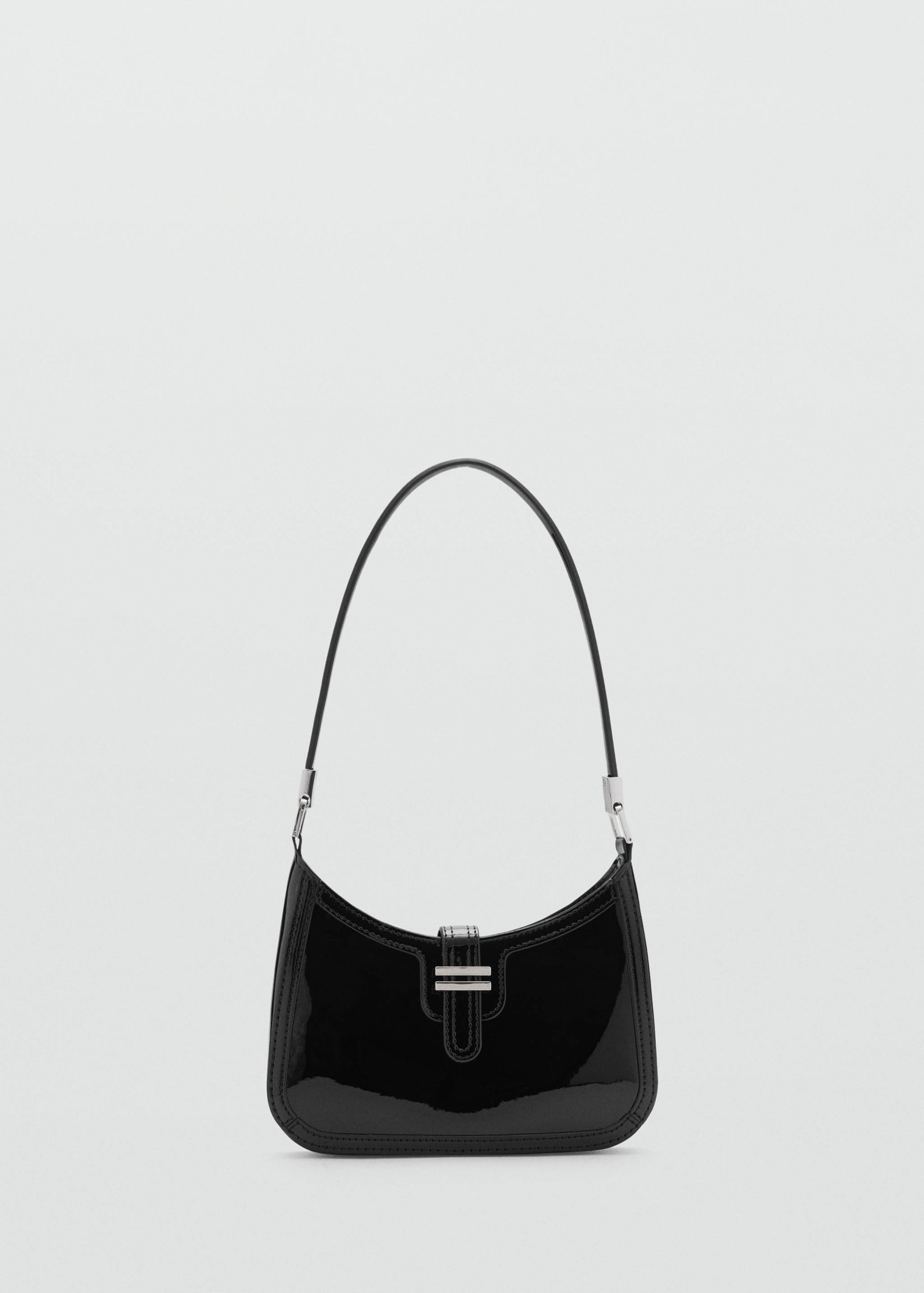Patent leather-effect shoulder bag - Article without model