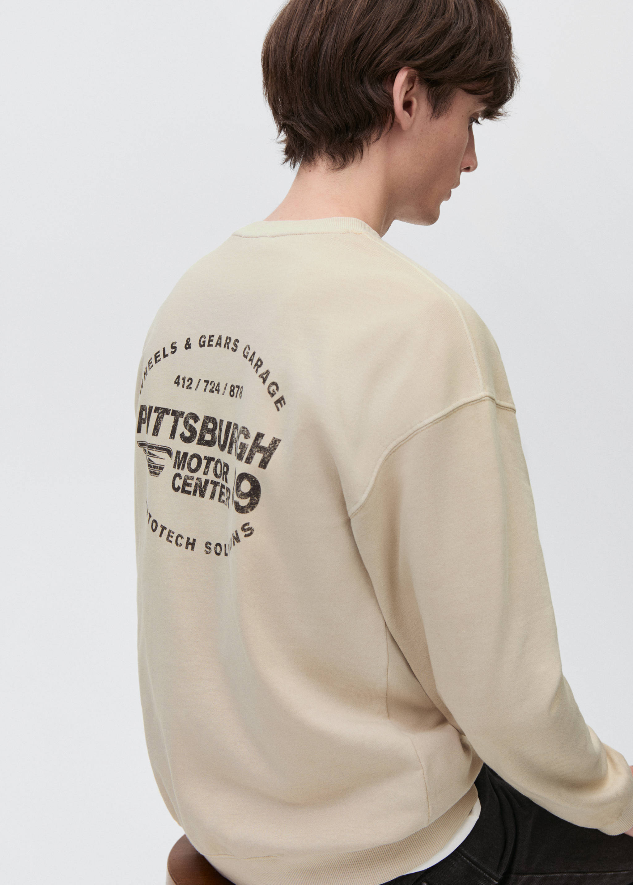 Printed message sweatshirt - Reverse of the article