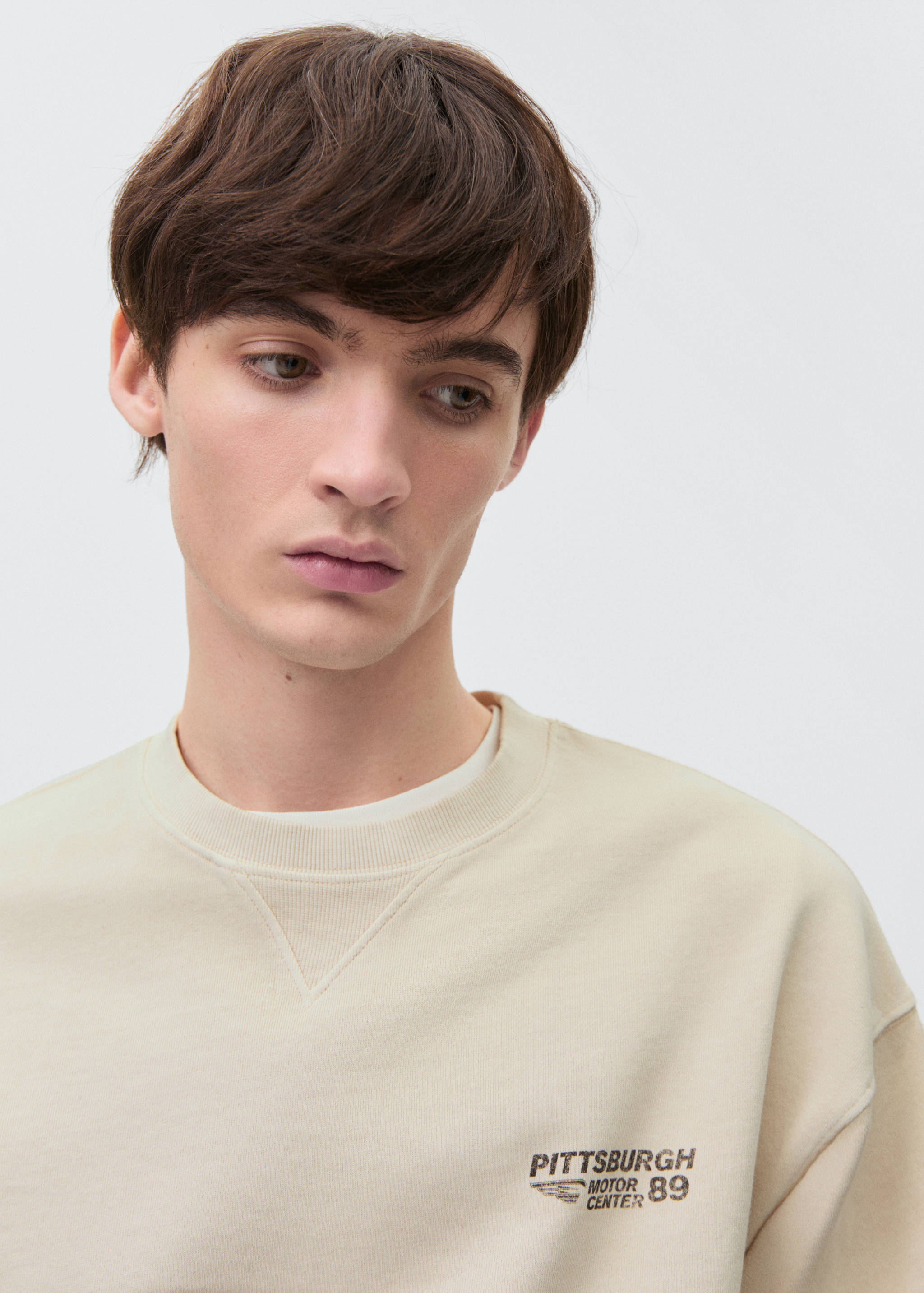 Printed message sweatshirt - Details of the article 1