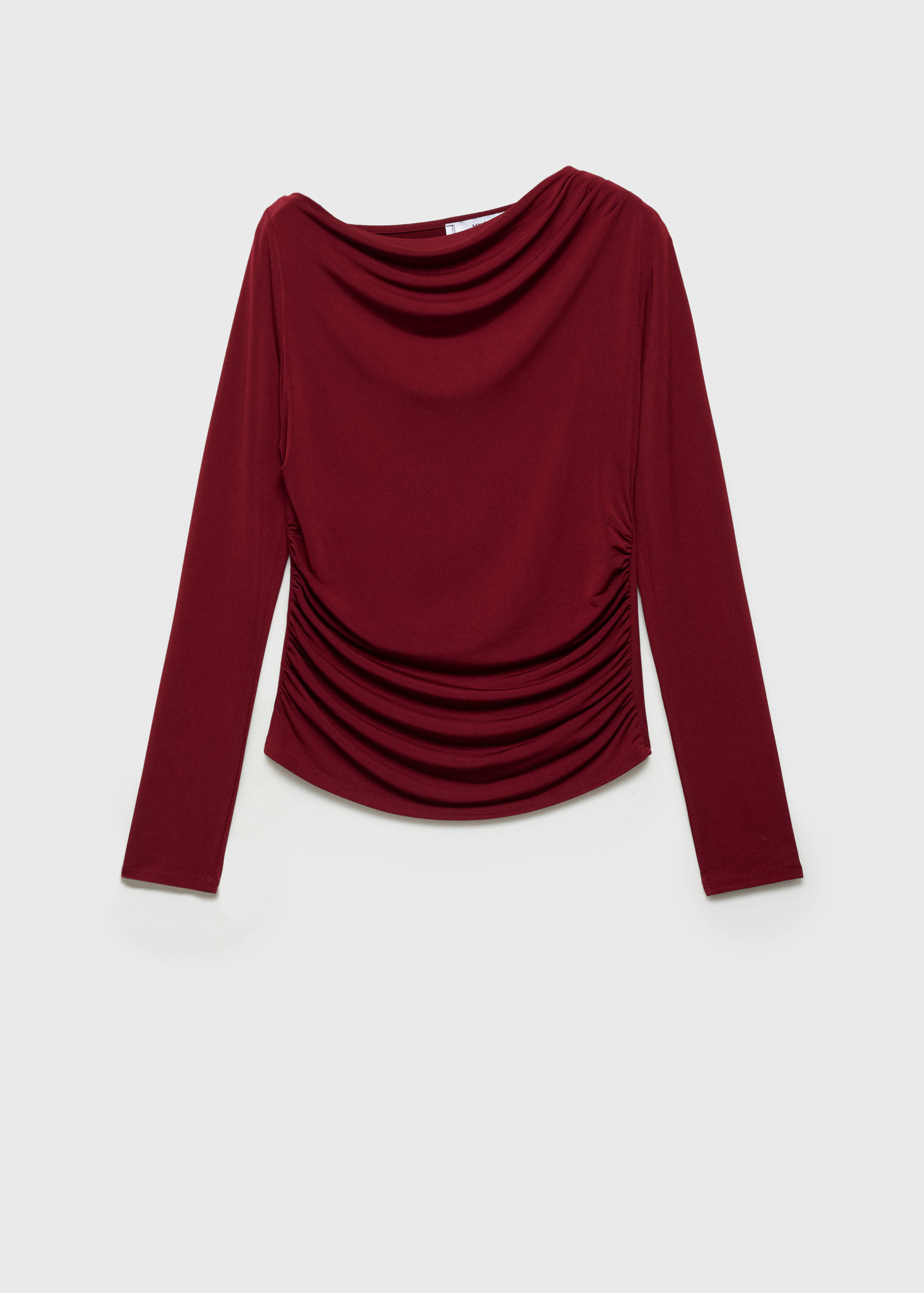 Асимметричная футболка со сборками - Изделие без модели