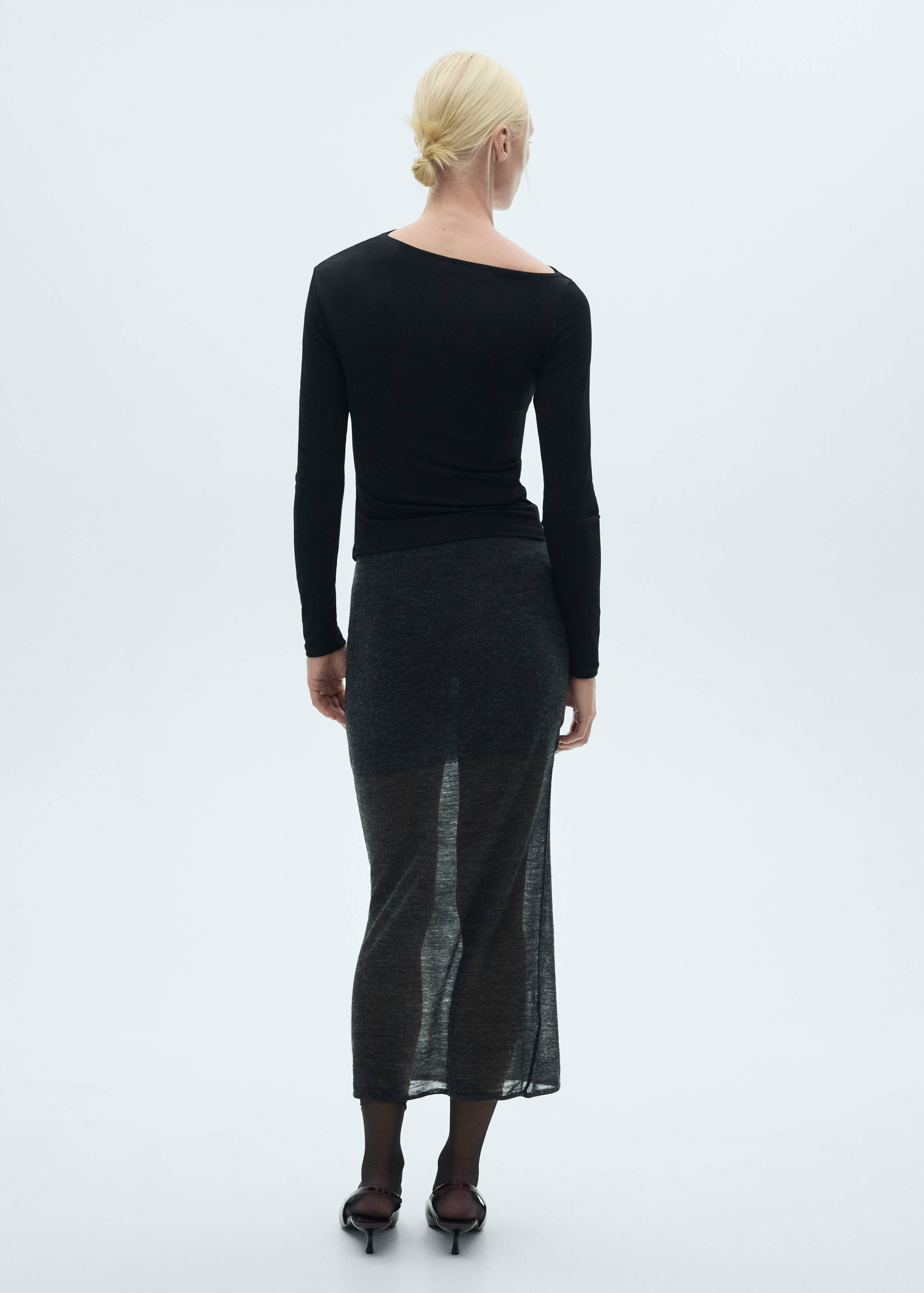 Camiseta asimétrica fruncidos - Reverso del artículo