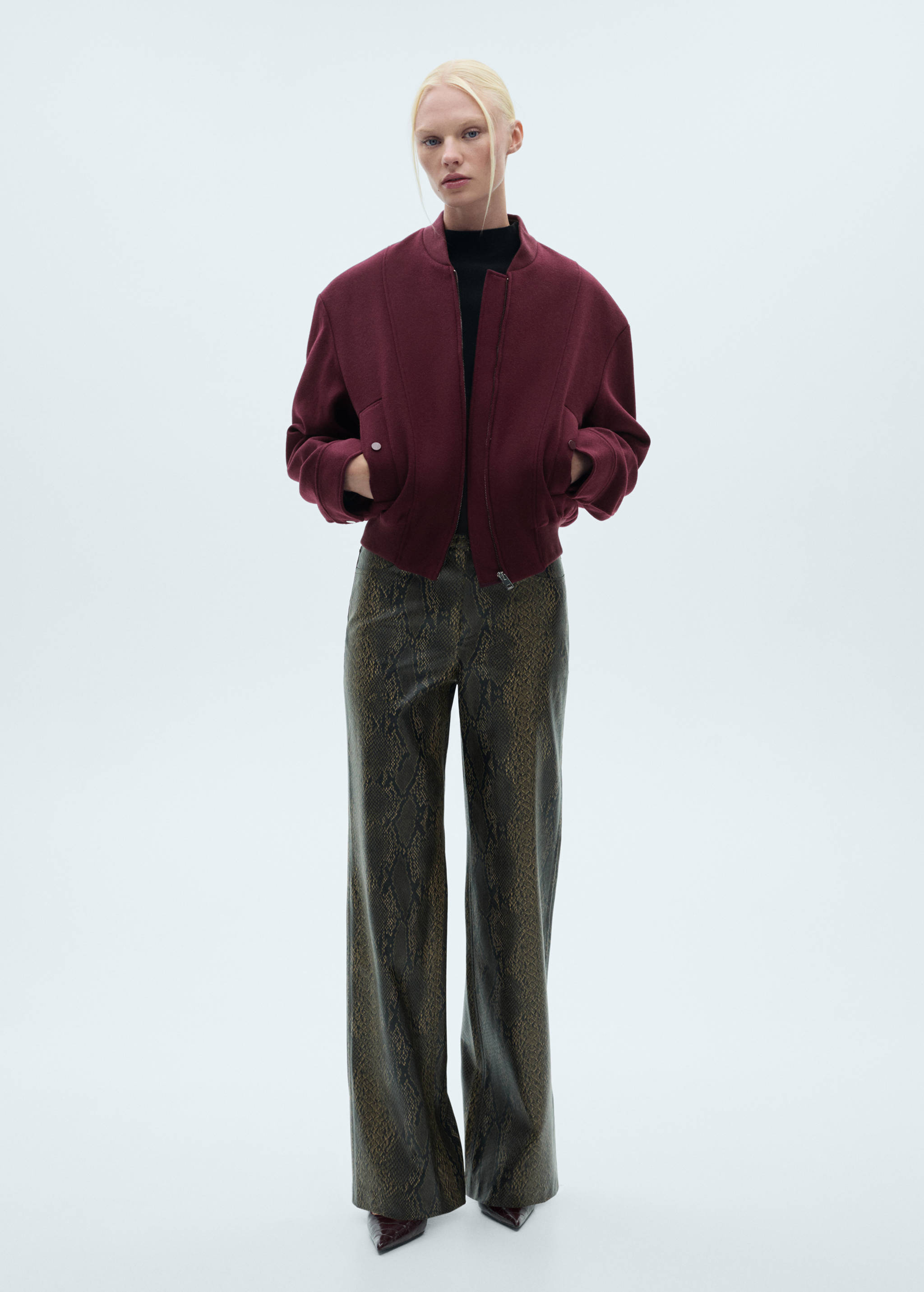 Wool bomber jacket with pockets - Details of the article 2