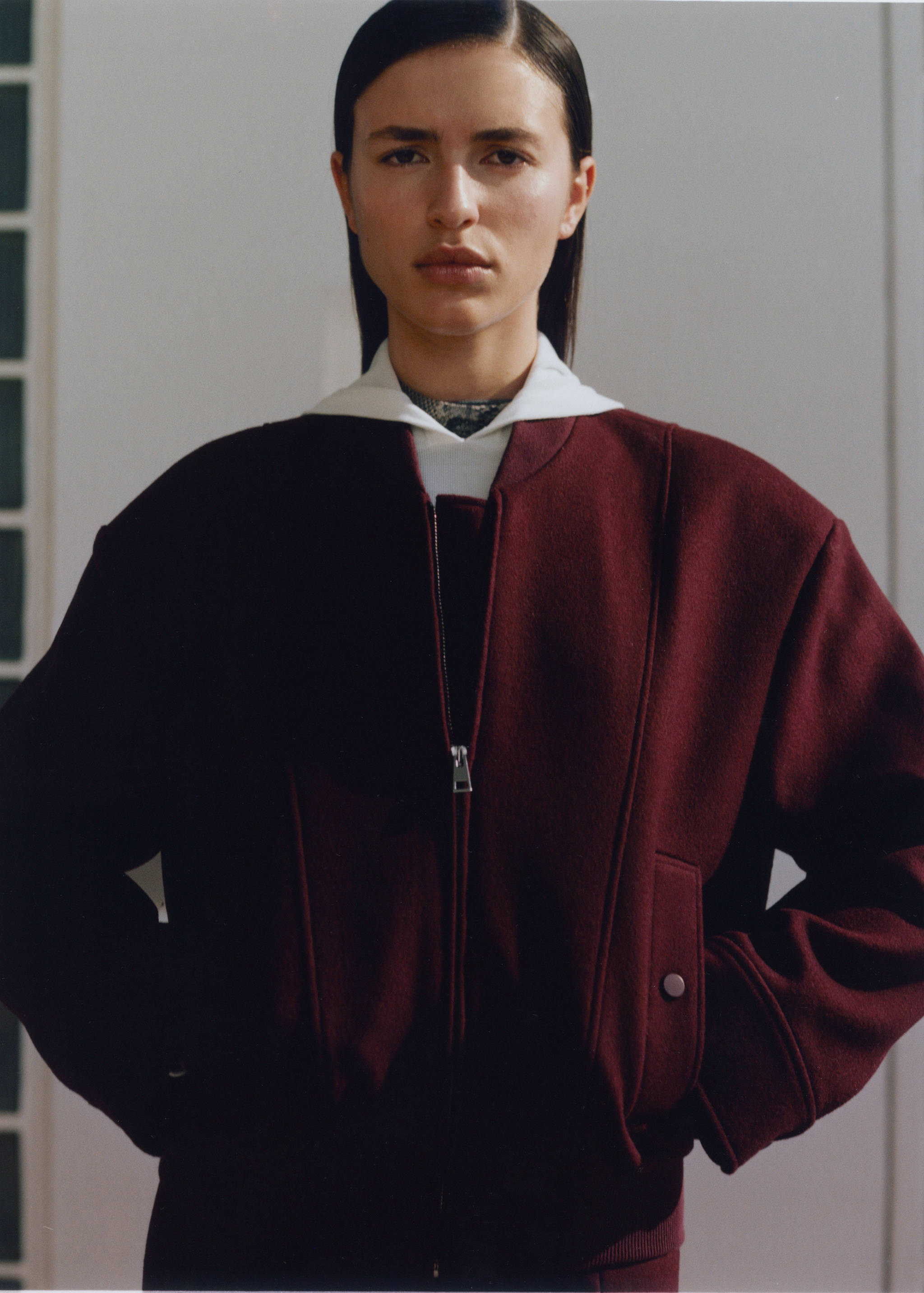 Wool bomber jacket with pockets - Details of the article 7