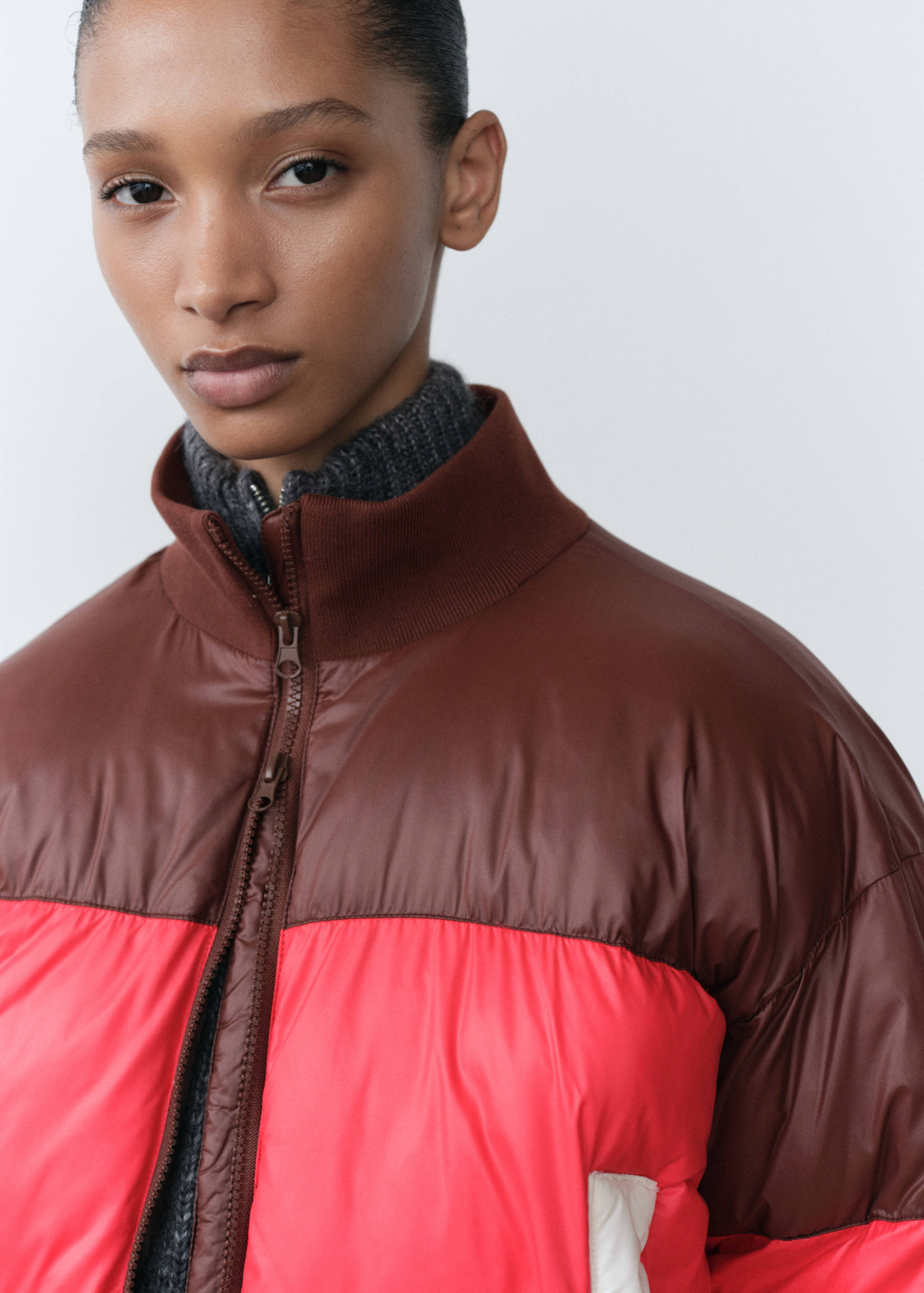 Tricolour quilted jacket - Details of the article 1
