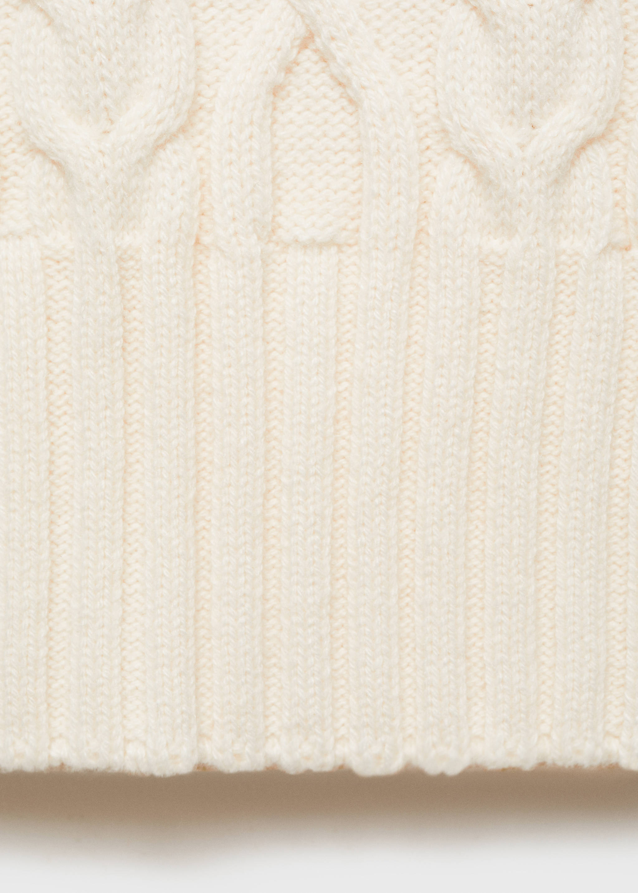 Cable-knit gilet with hood - Details of the article 0