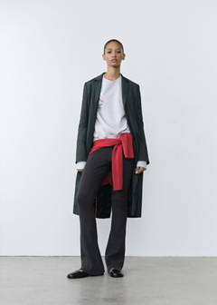 Trousers with knitted waistband — Grey 2