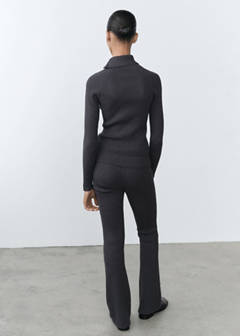 Trousers with knitted waistband — Grey 3