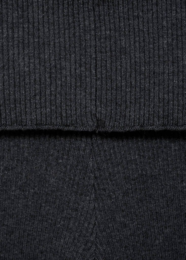 Trousers with knitted waistband — Grey
