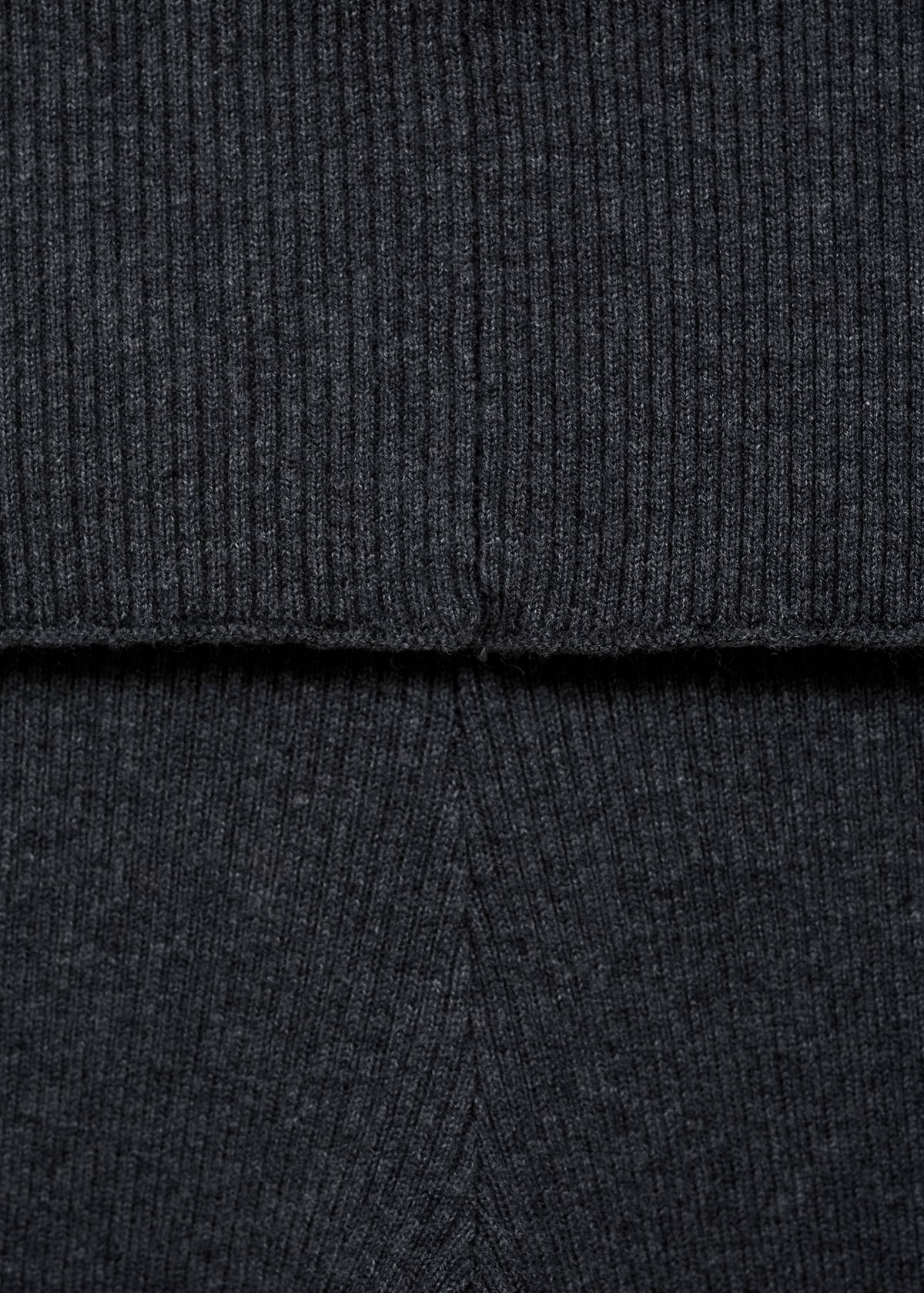 Trousers with knitted waistband — Grey