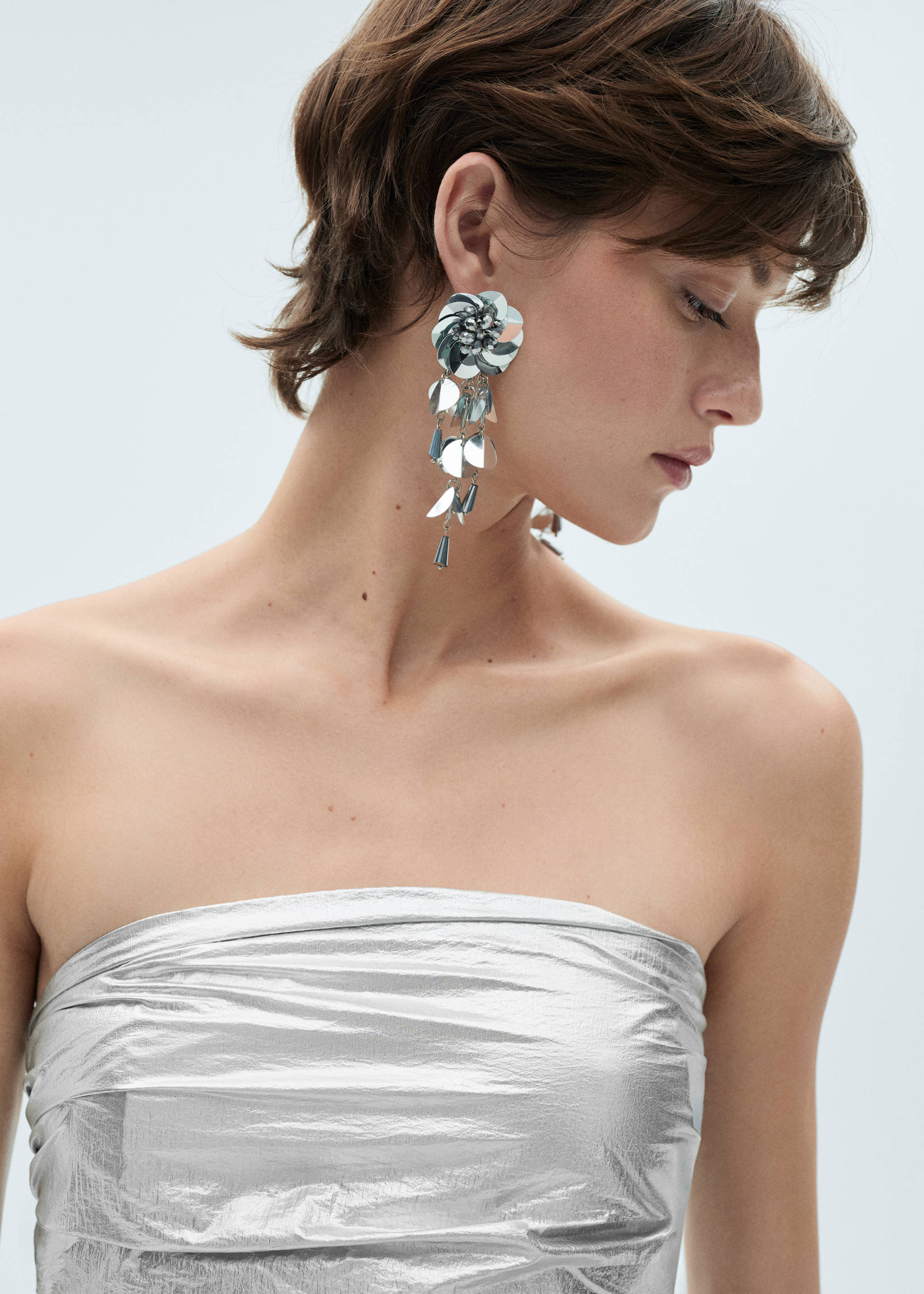 Metallic peplum top - Details of the article 1