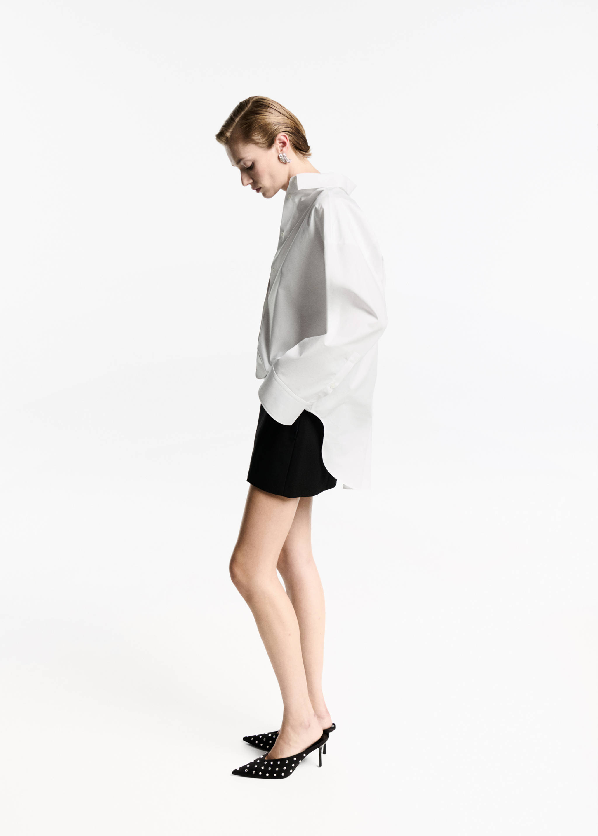 100% cotton oversized shirt - Общий план