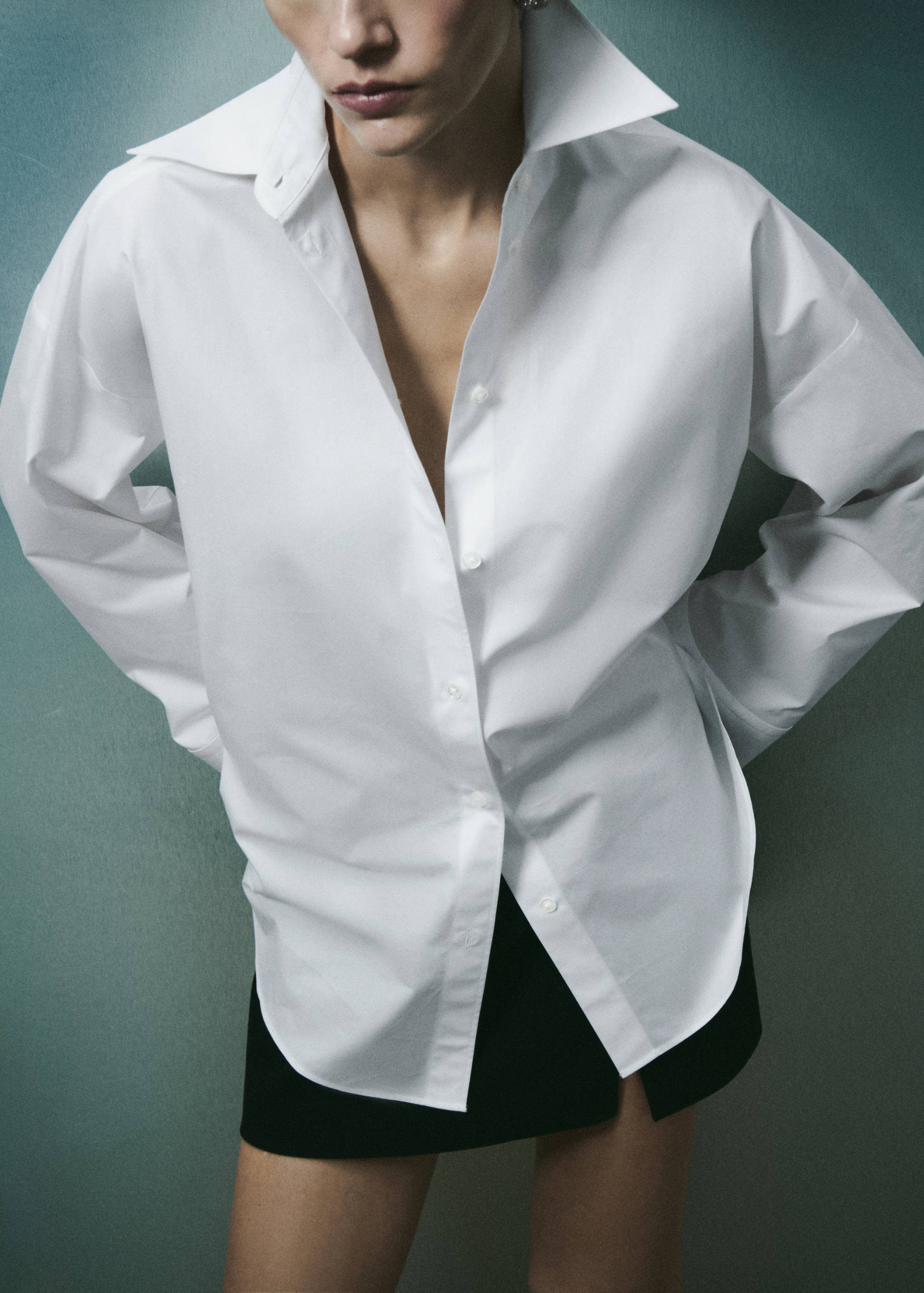 100% cotton oversized shirt - Деталь изделия 2