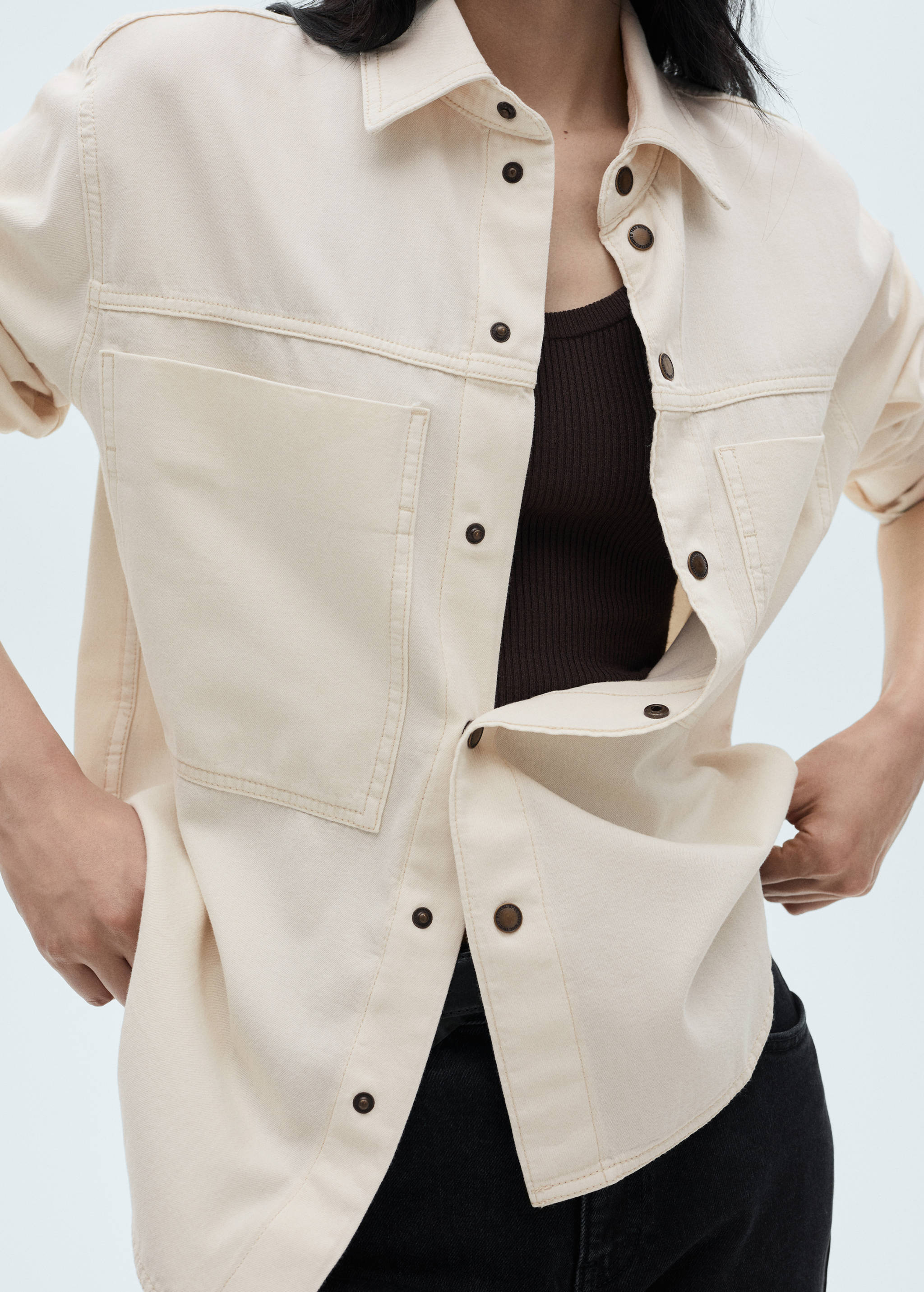 Pocket denim overshirt - Details of the article 6