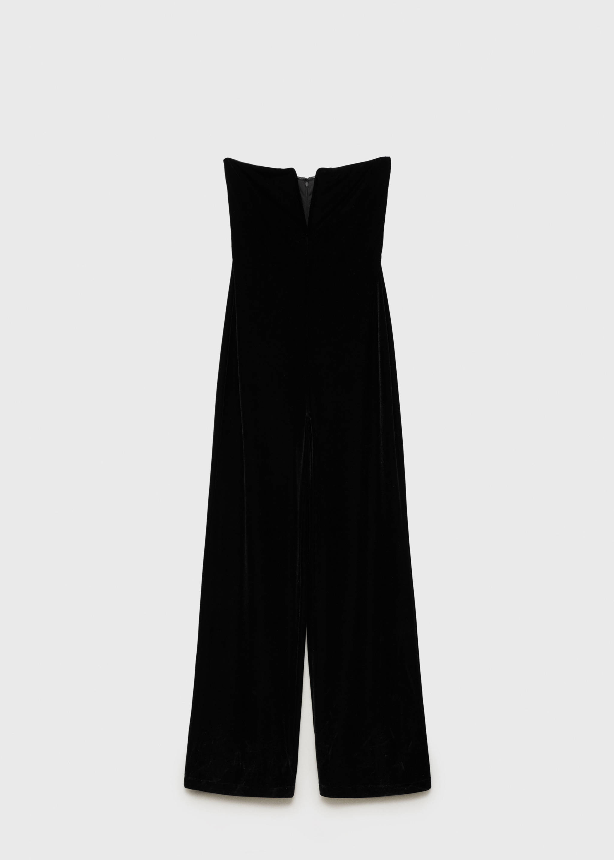 Strapless velvet jumpsuit - Article without model