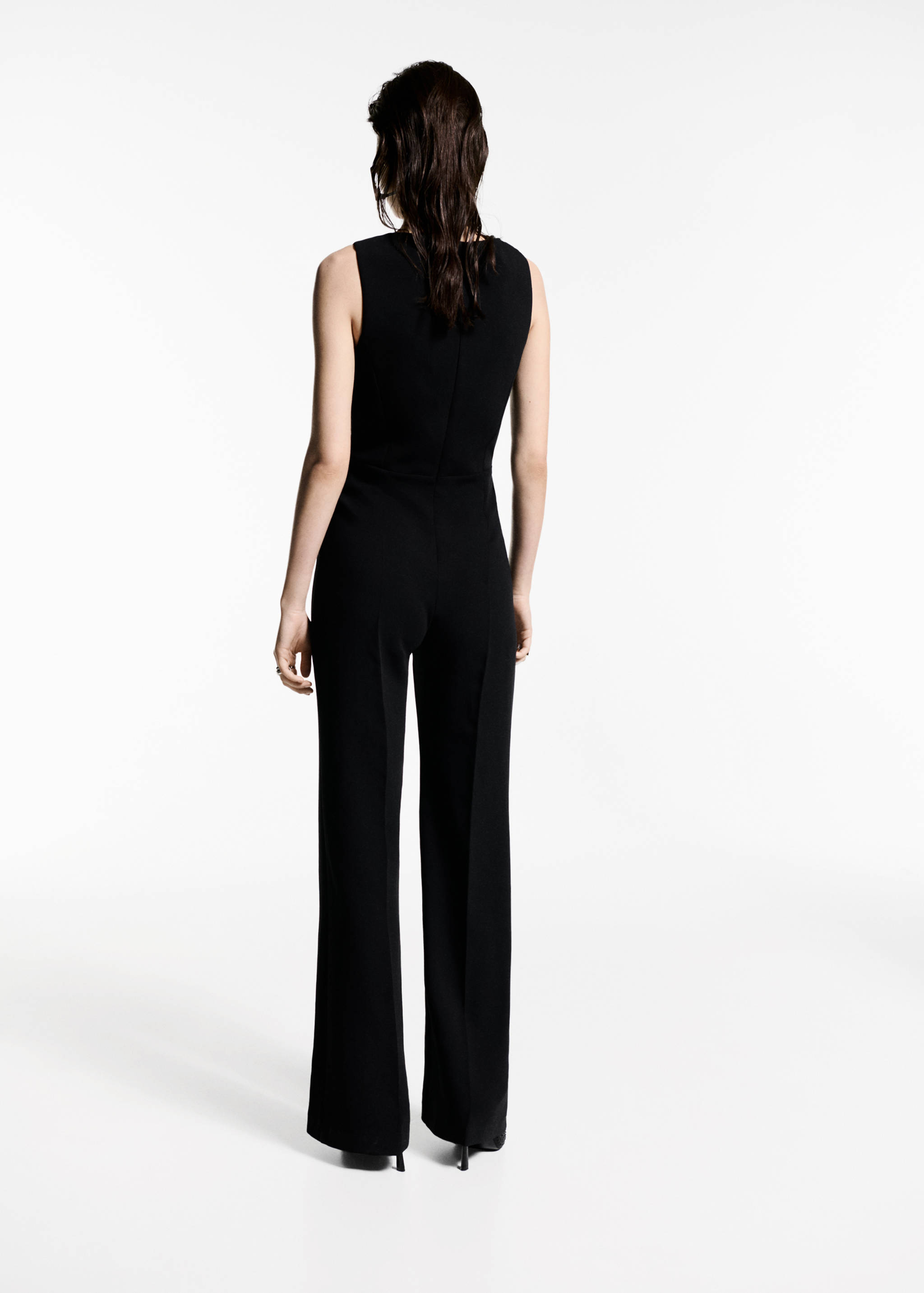 Jumpsuit with metallic detail opening - Reverse of the article