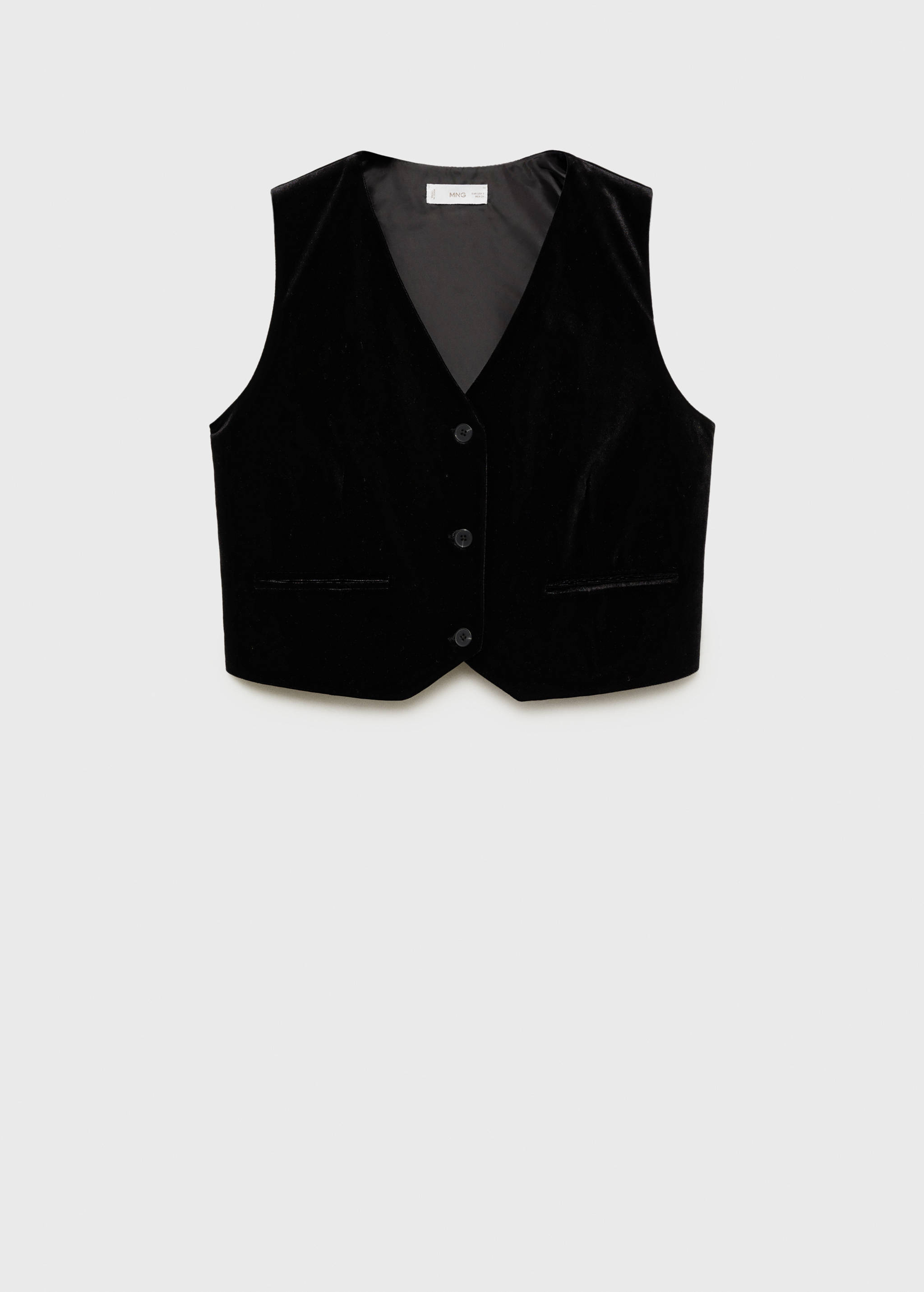Cropped velvet waistcoat - Article without model