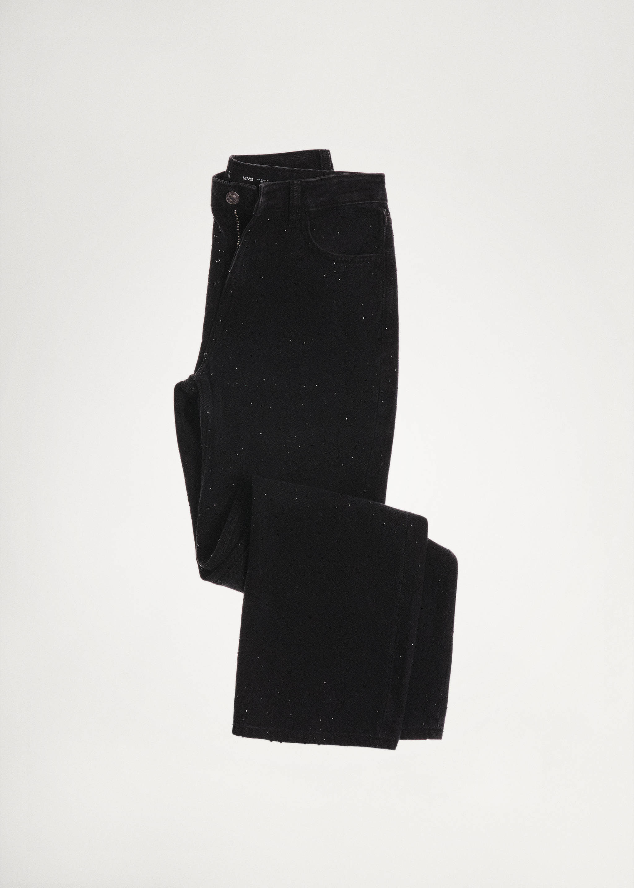 Straight-fit jeans with rhinestone detail - Details of the article 2
