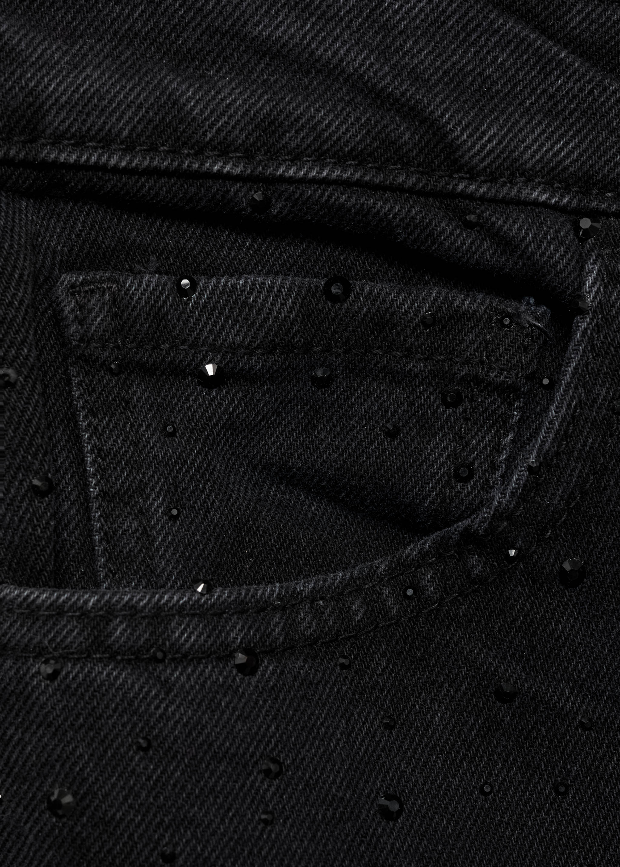 Straight-fit jeans with rhinestone detail - Details of the article 8