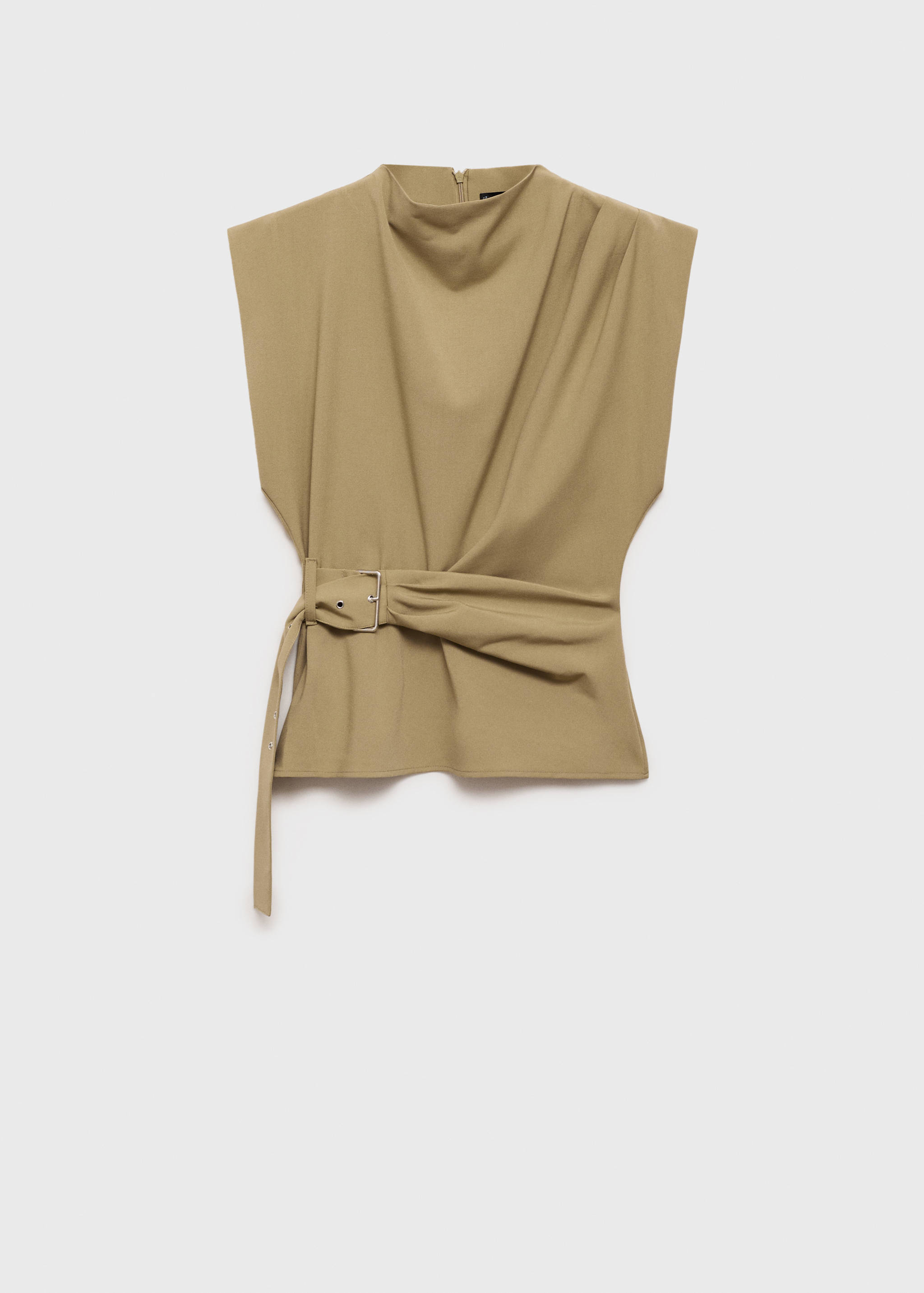 Blusa hombreras cinturón - Artículo sin modelo