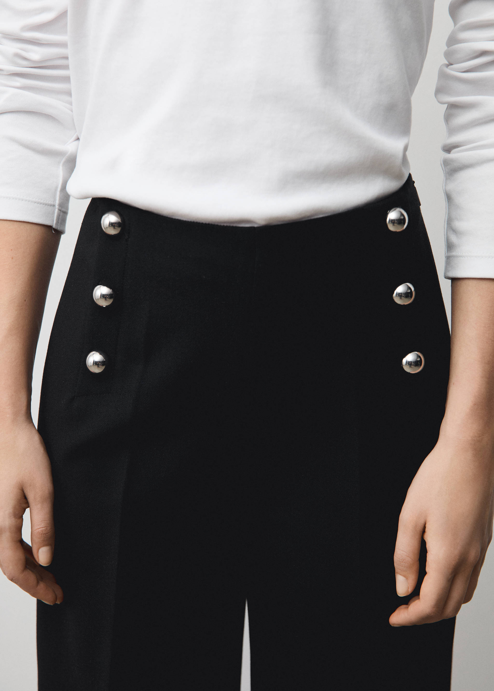 Pantalón wide leg detalles metálicos - Detalle del artículo 1