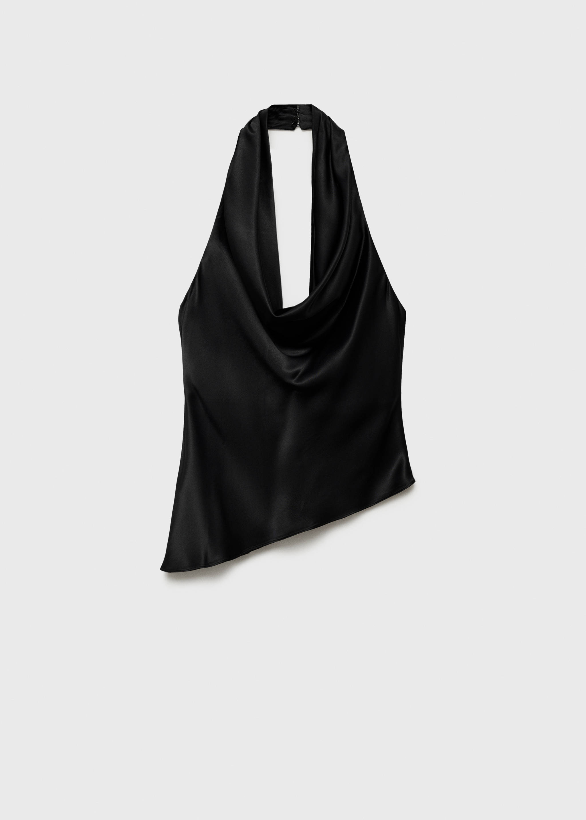 Top satinado drapeado espalda descubierta - Artículo sin modelo