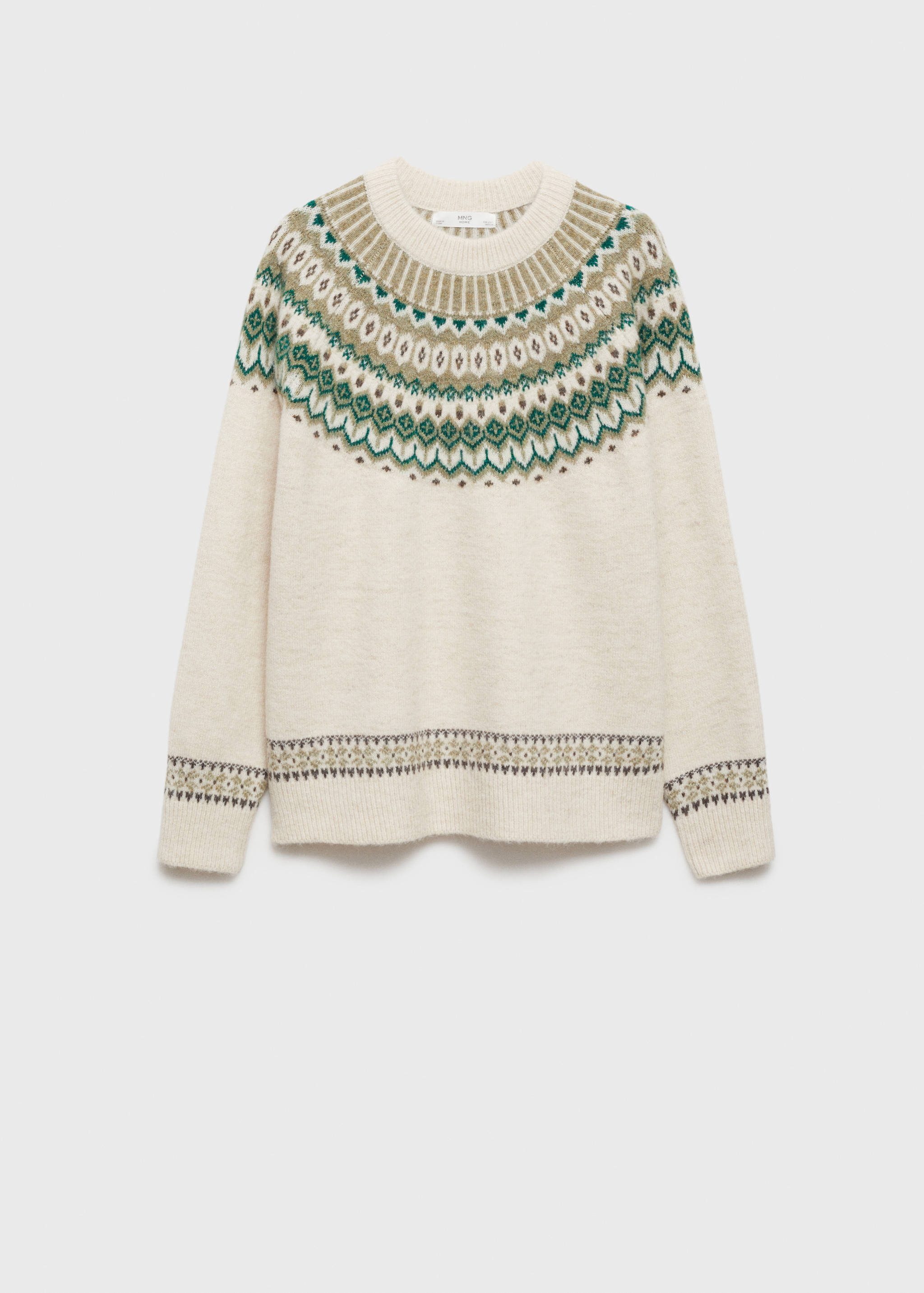 Round-neck knitted sweater - Article without model